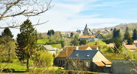 Willage landscape in France