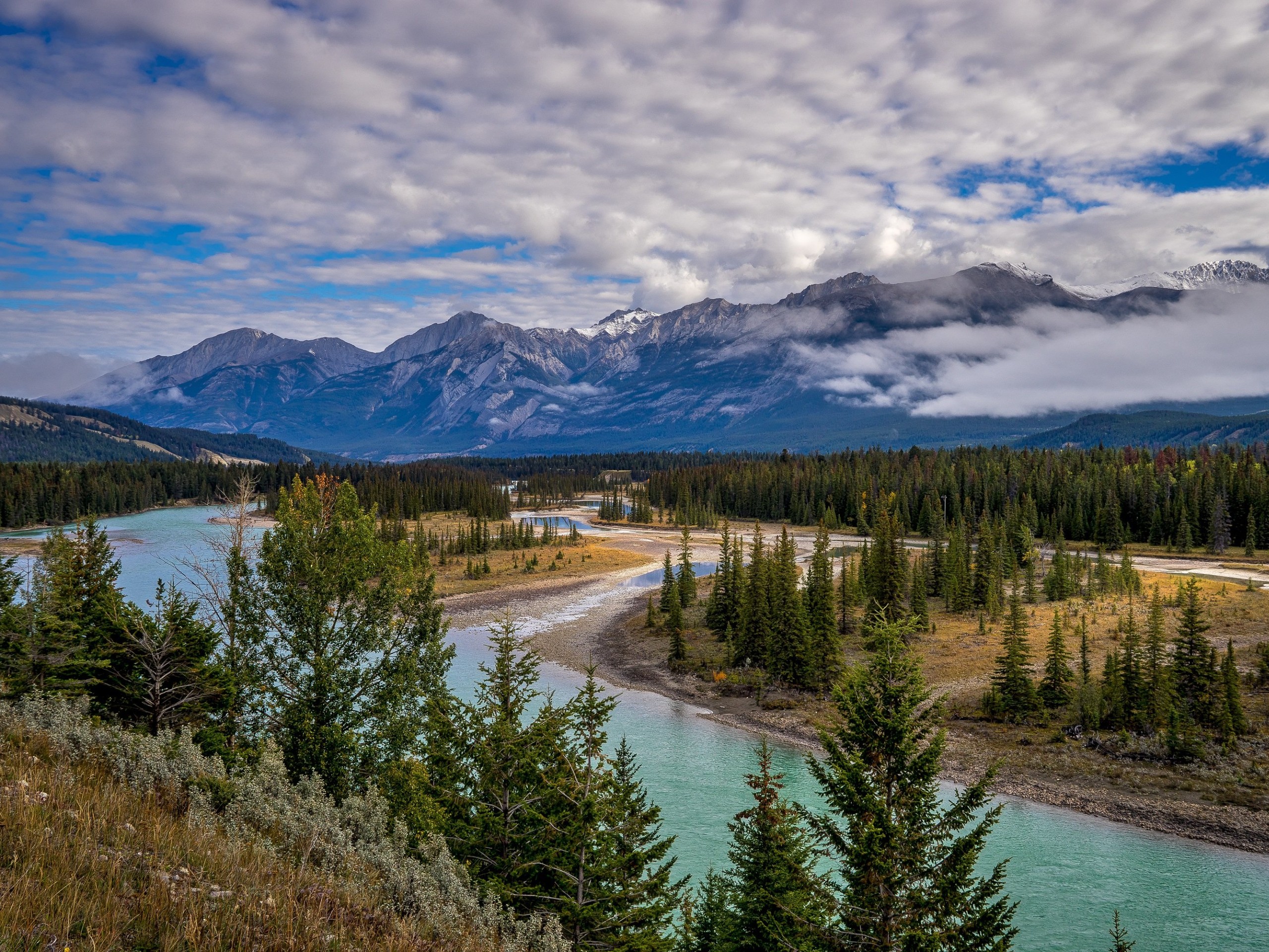 Stunning views seen along the Icefields Parkway near Jasper