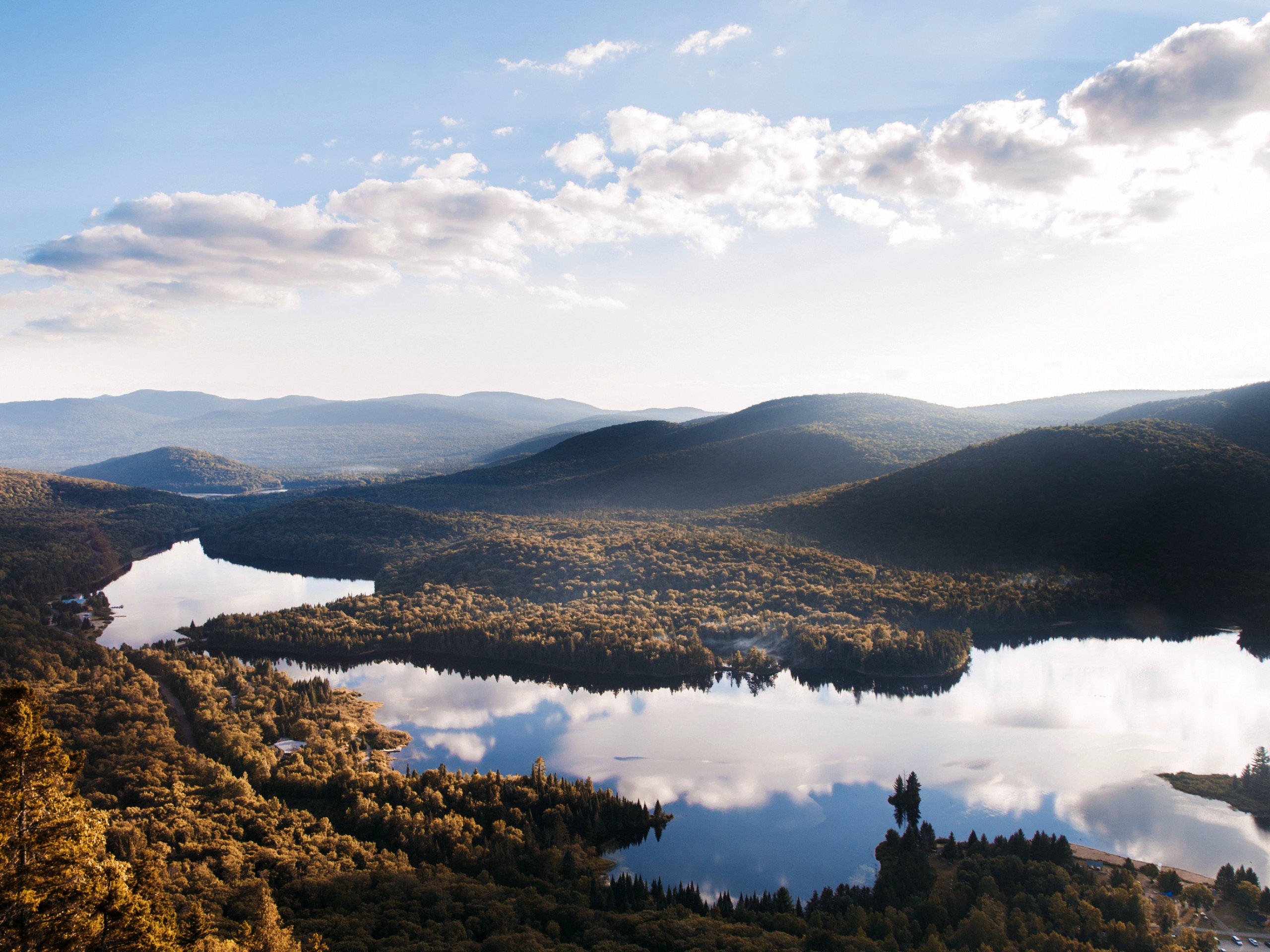 Reflections in the lake at Mont Tremblant (Quebec)