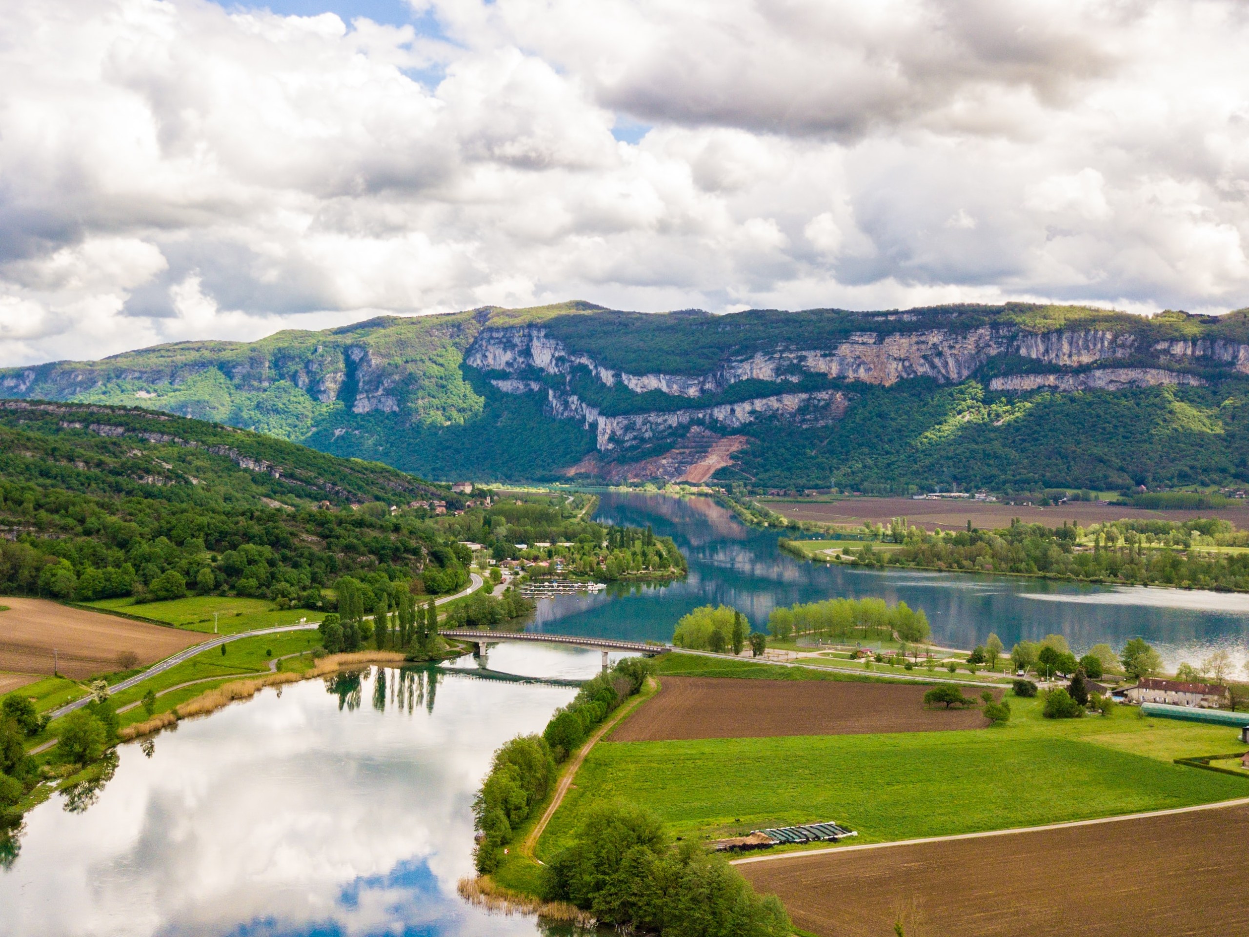 Colorful views along the Rhone river