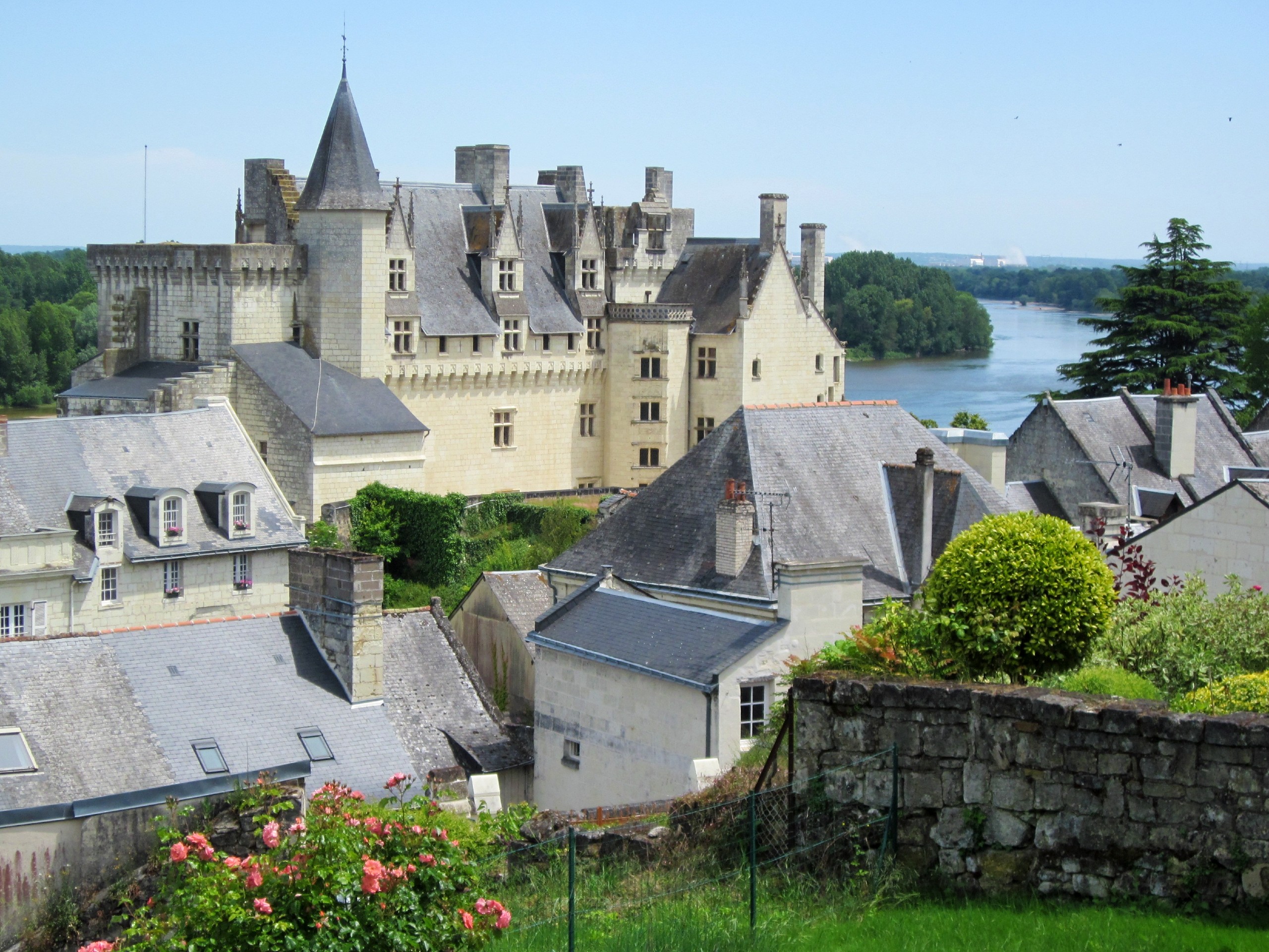 Montsoreau Castle along the route in Fontevraud (France)