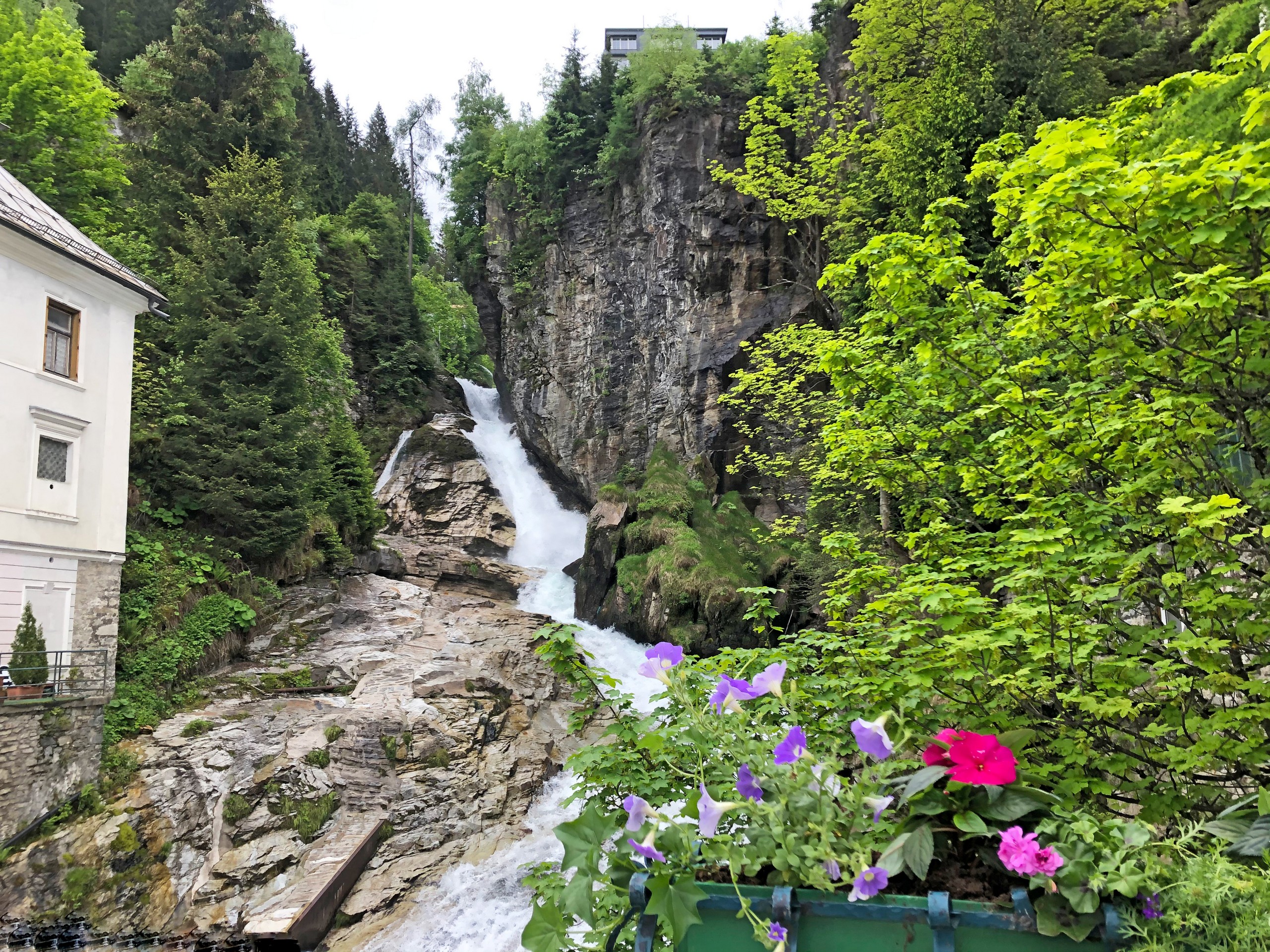 Small waterfall along the Alpe Adria route