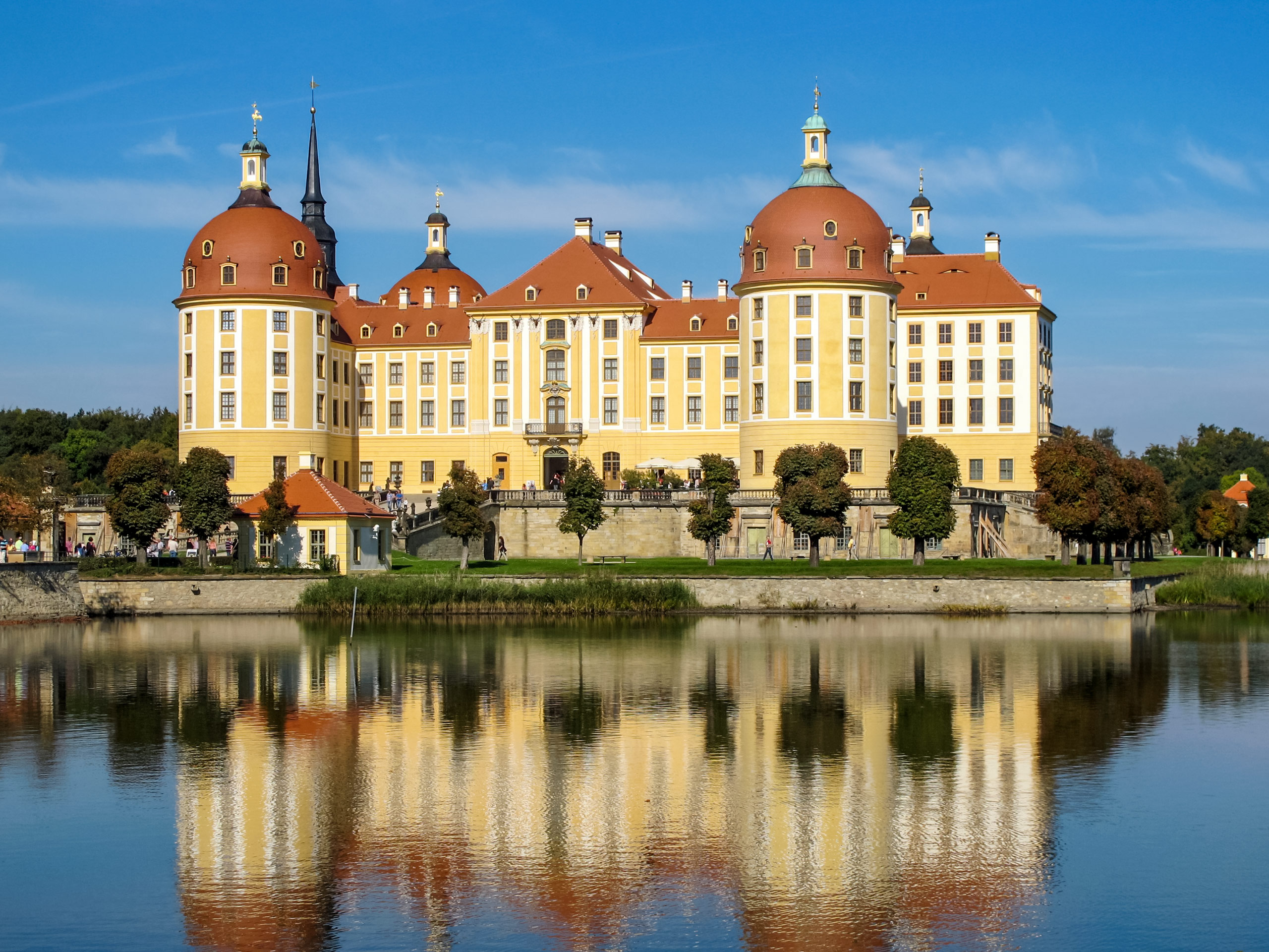 Moritzburg Castle famous for its baroque hunting lodge