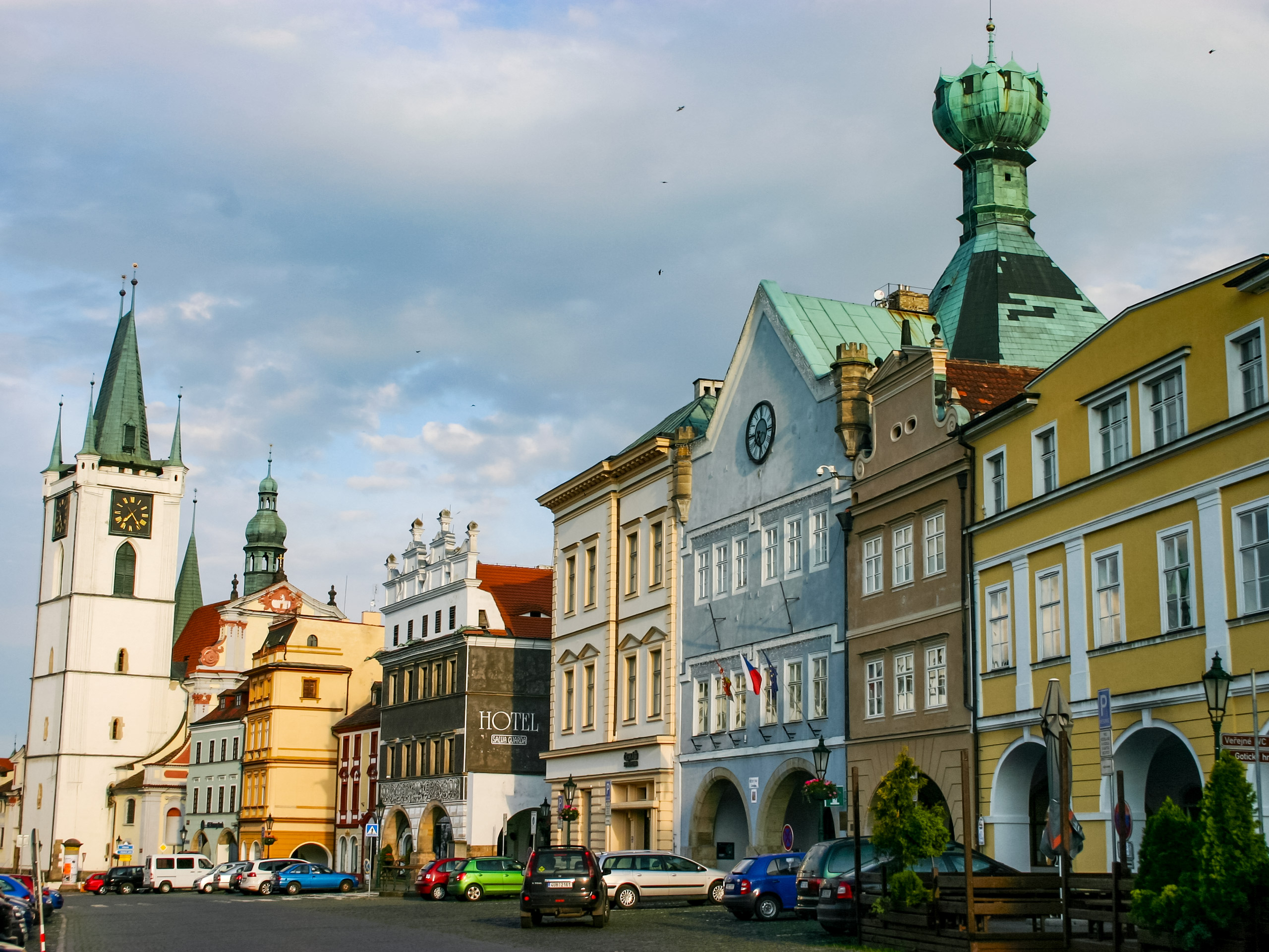 Marktplatz in Leitmeritz along Elbe cycling journey from Prague to Dresden