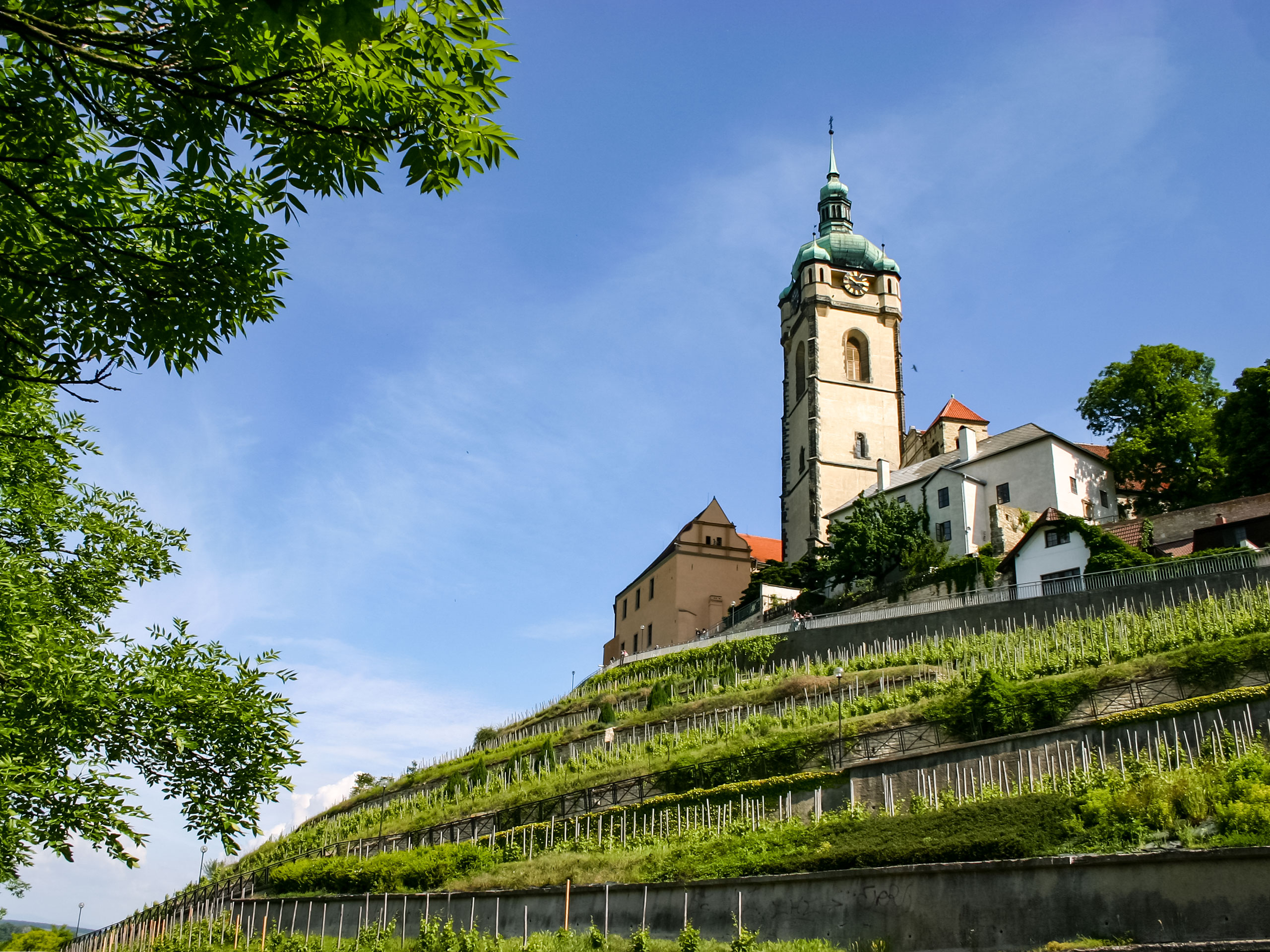 Schloss Melnik am Elberadweg