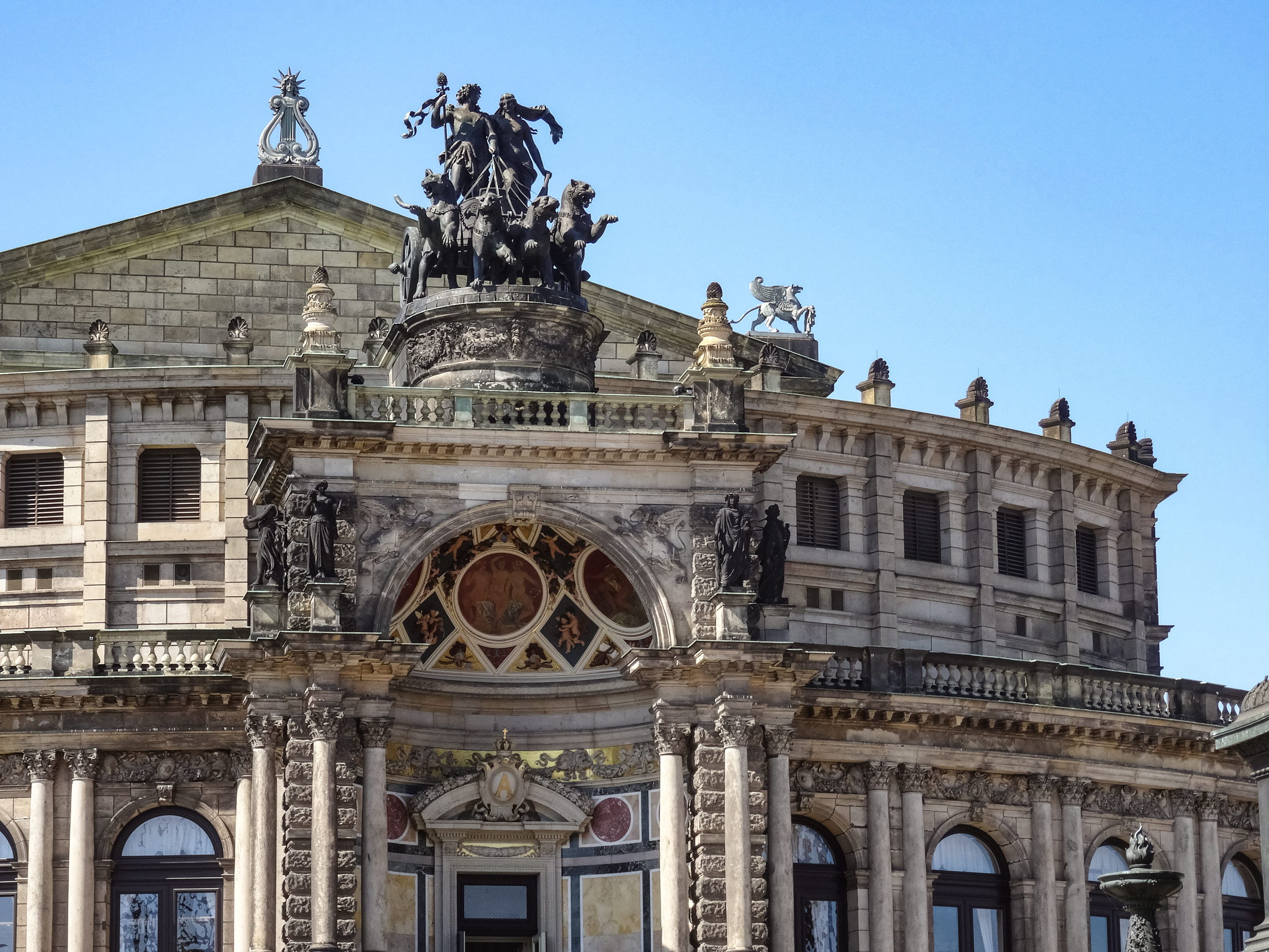 Semperoper opera house arcitectural Detail Dresden