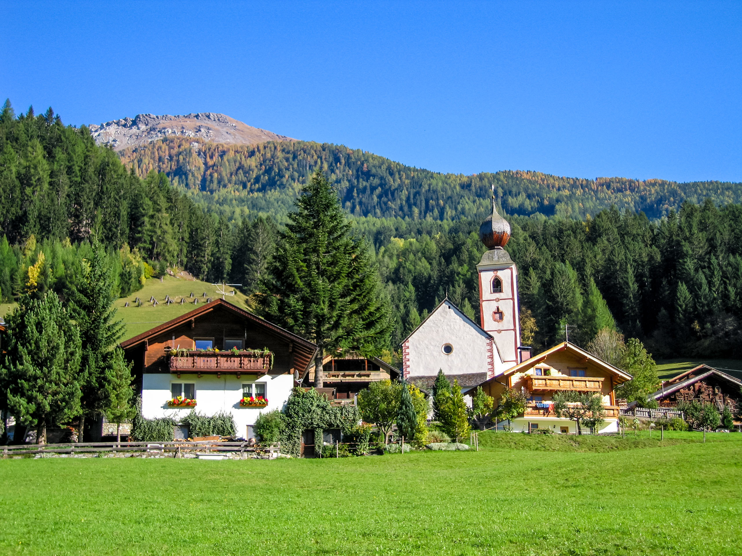 Mölltal church in the hills of austria