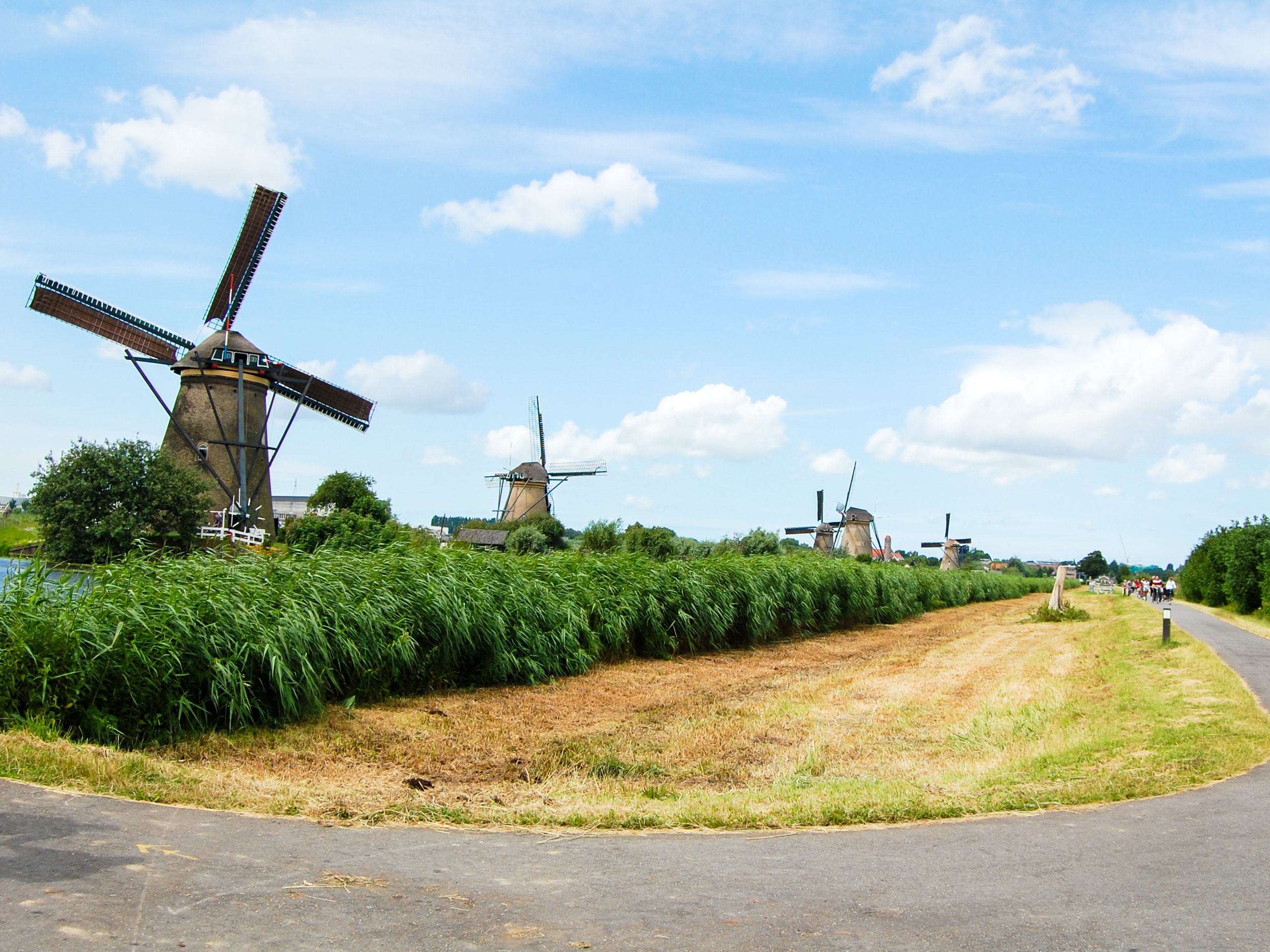 Water mills along the river