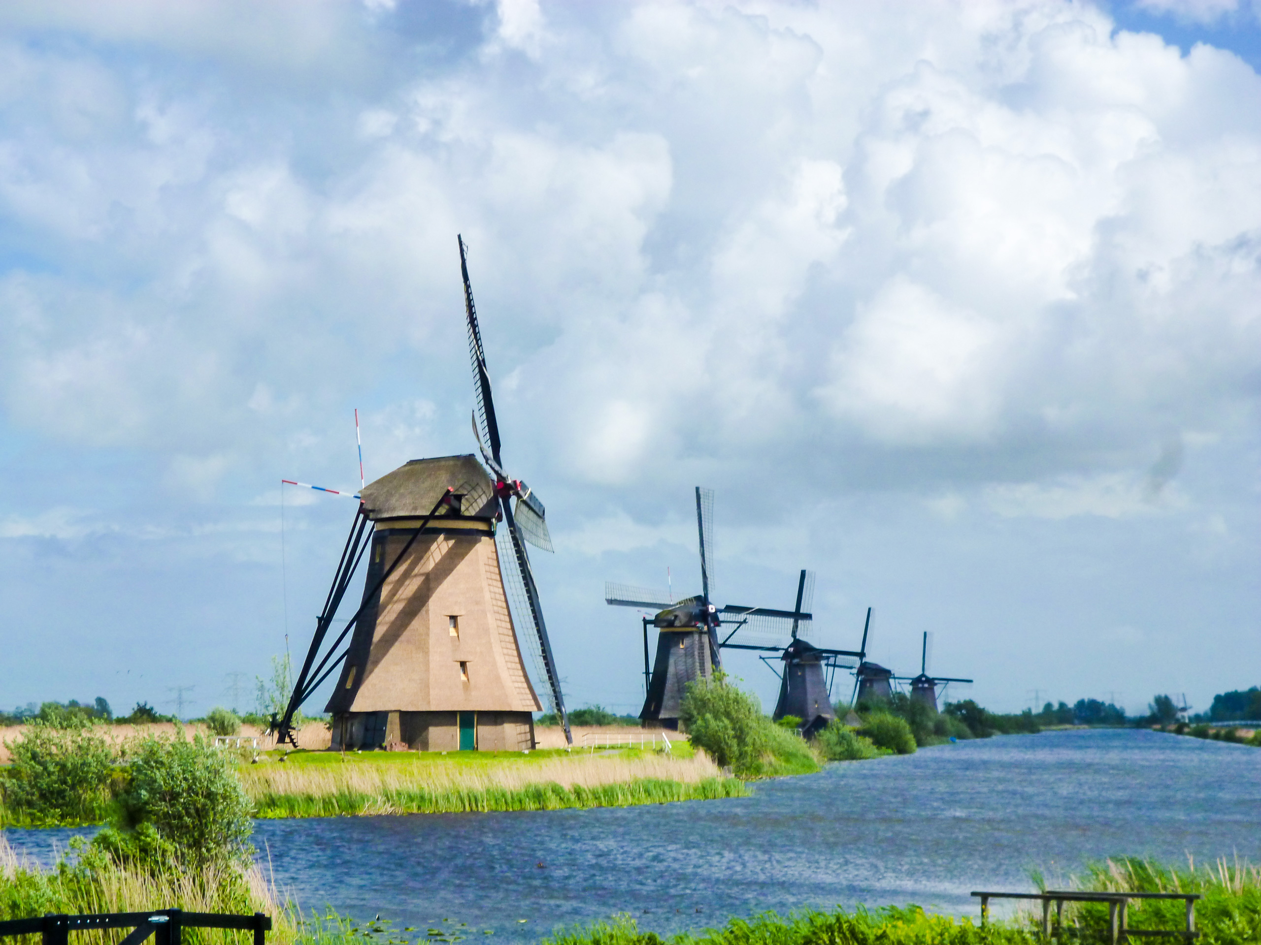 Water mills of the river coast