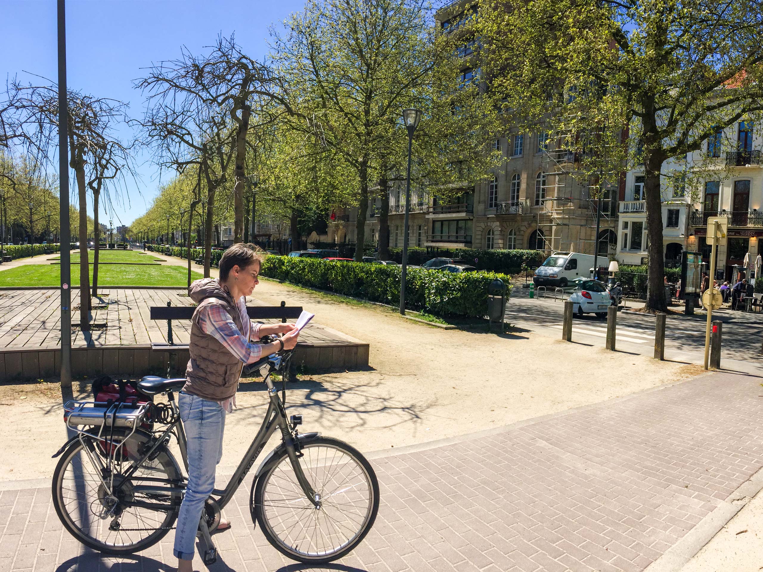 Tourist on the pedestrian street