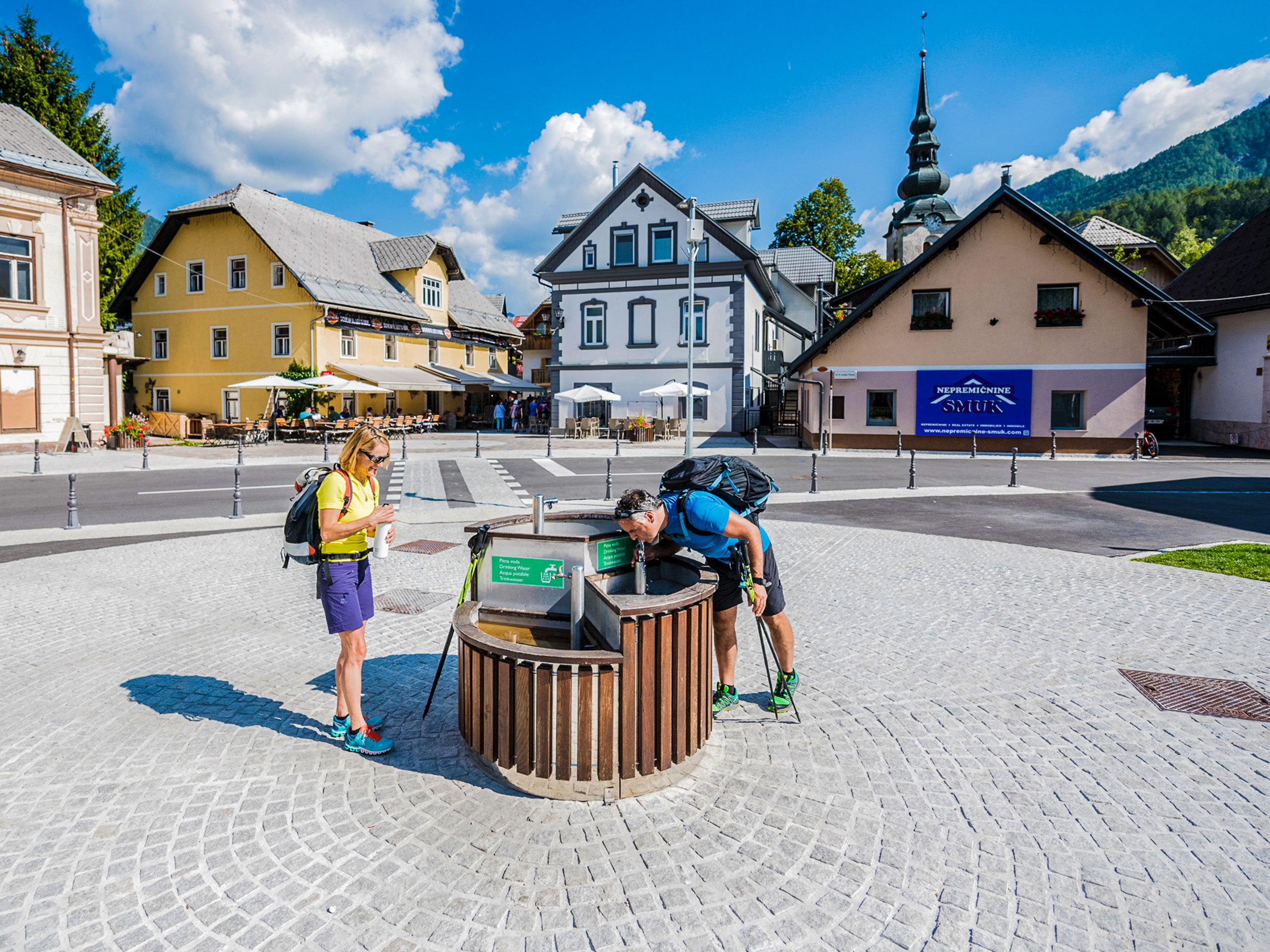 Drinking fountain in the city