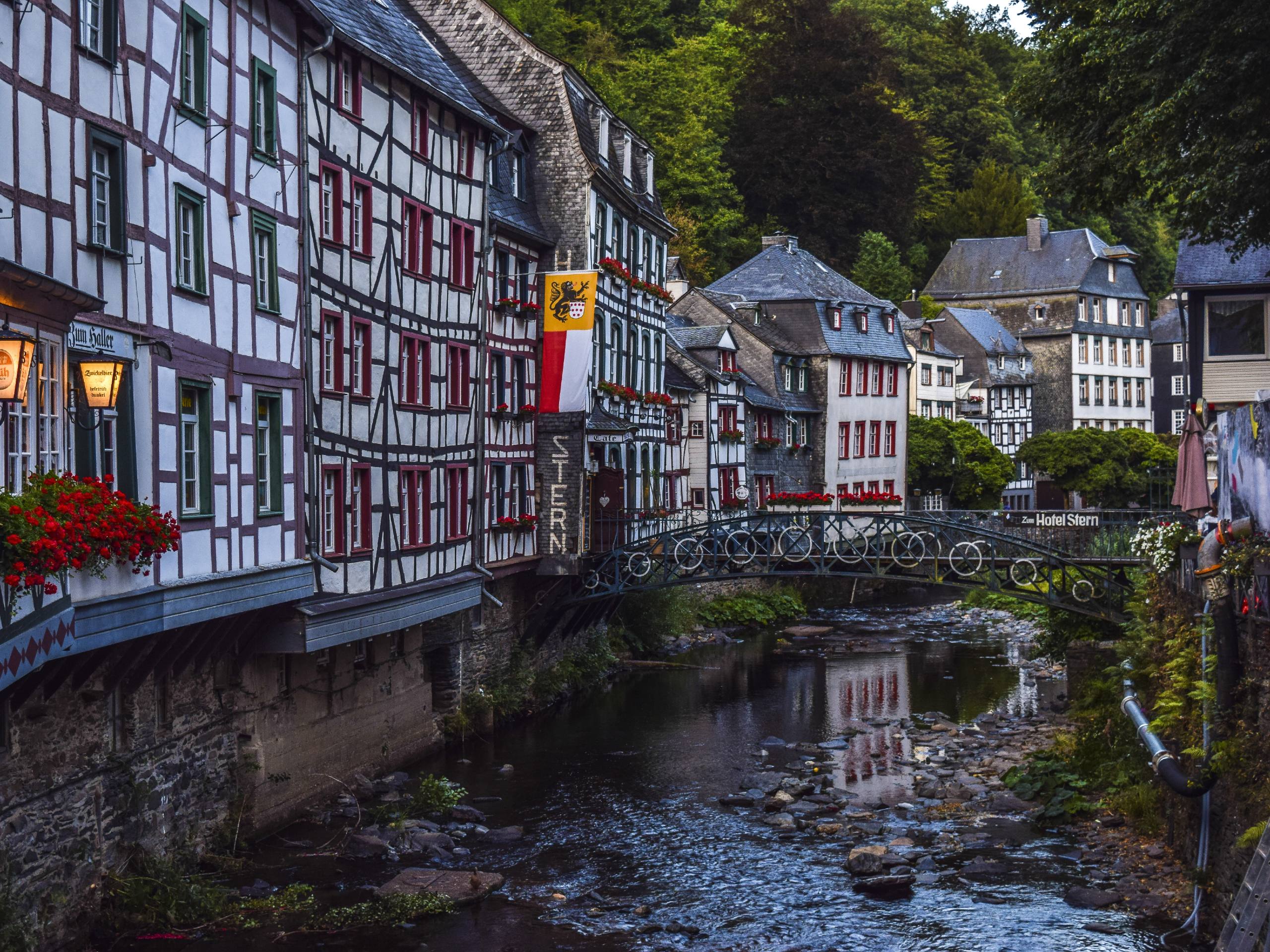 Beautiful buildings along the river