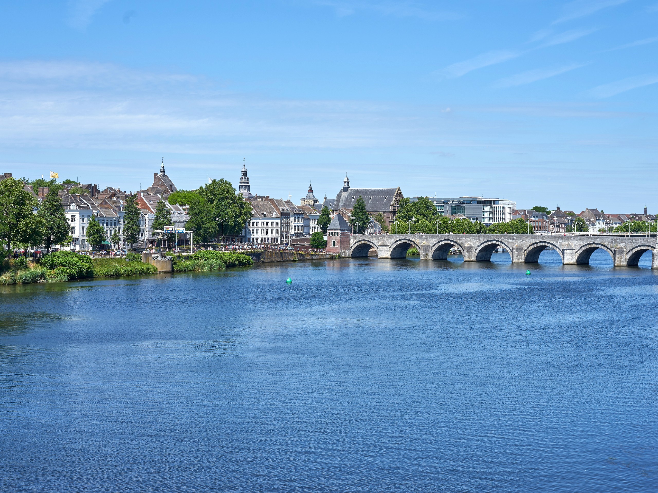 Bridge over the river in Netherlands