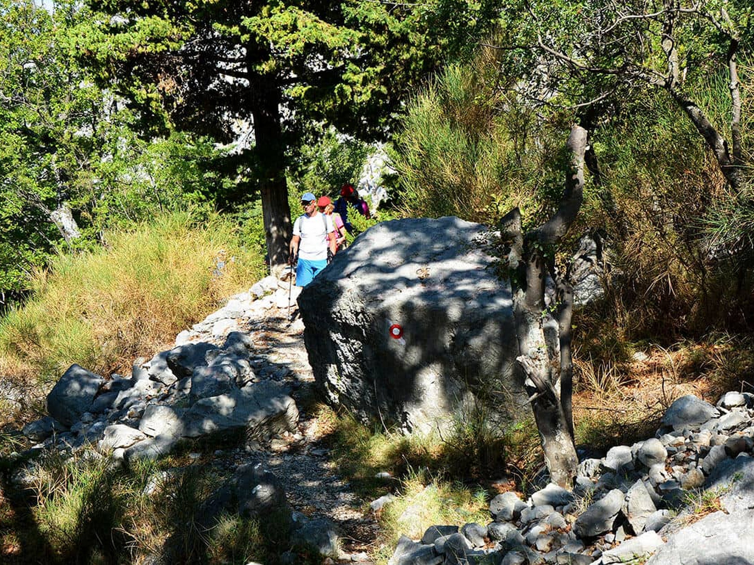 Group of people walking in one of Croatian Islands