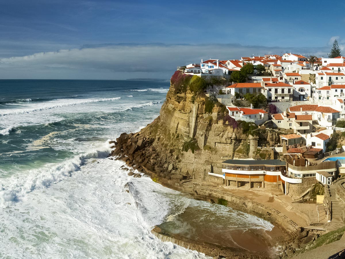 Azenhas Do Mar Portugal Sea Cliff Mar Village Sintra to Cascais Spain