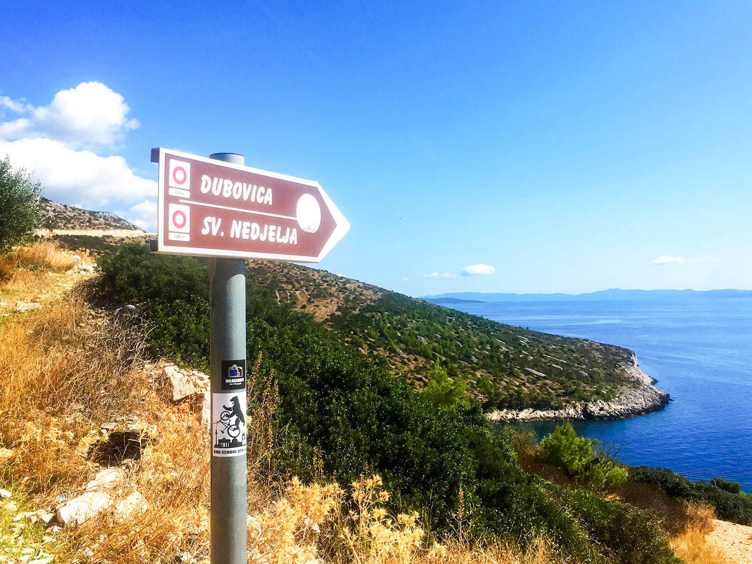 Tourists signpost