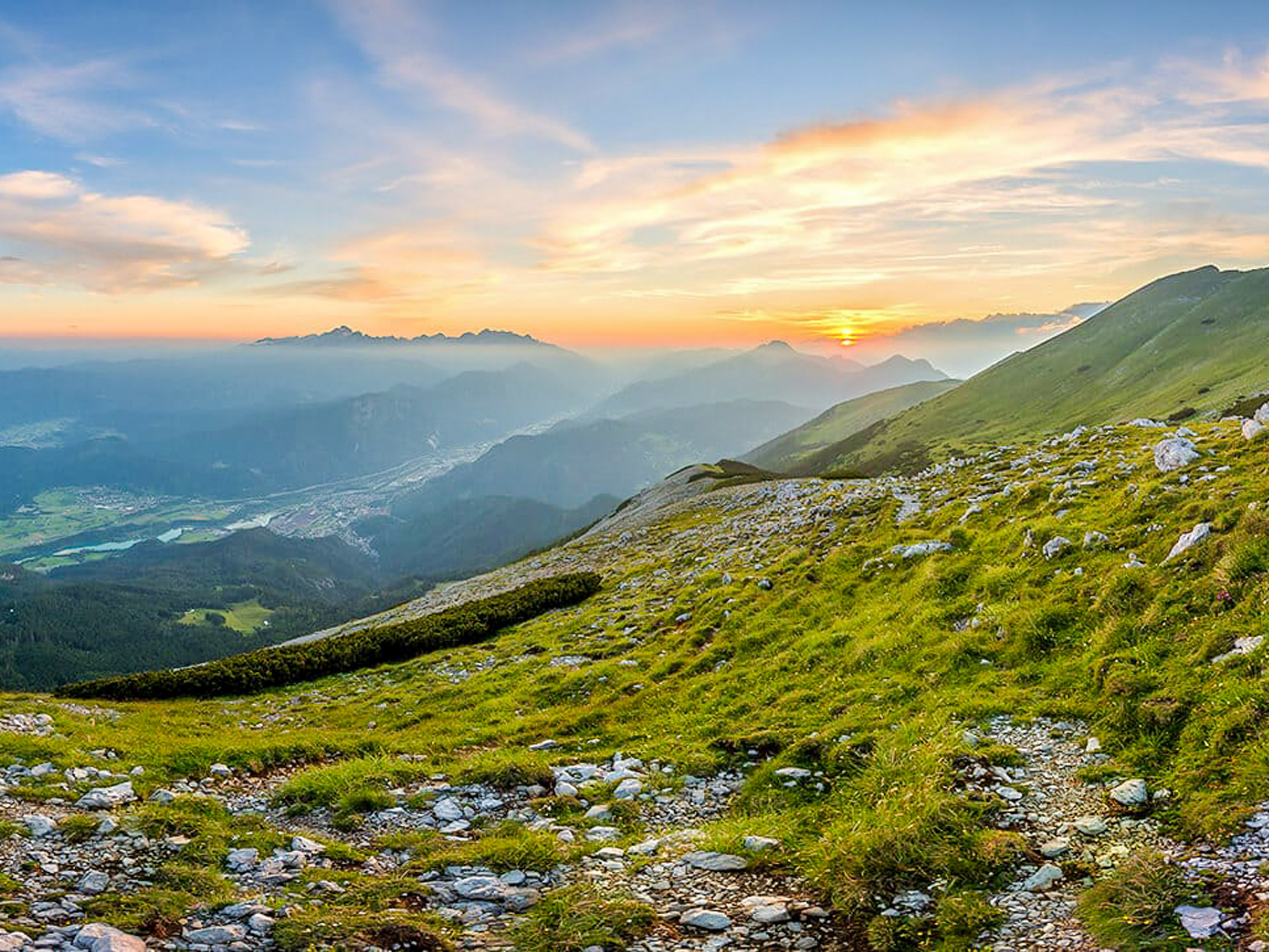 Beautiful sky above the mountains