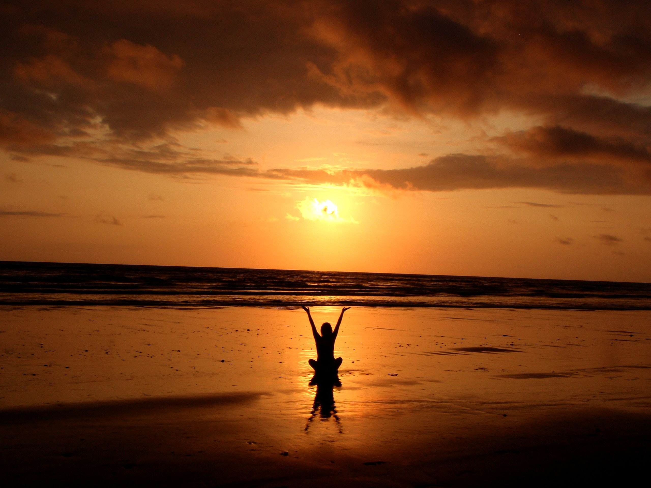 Sunset yoga on the beach