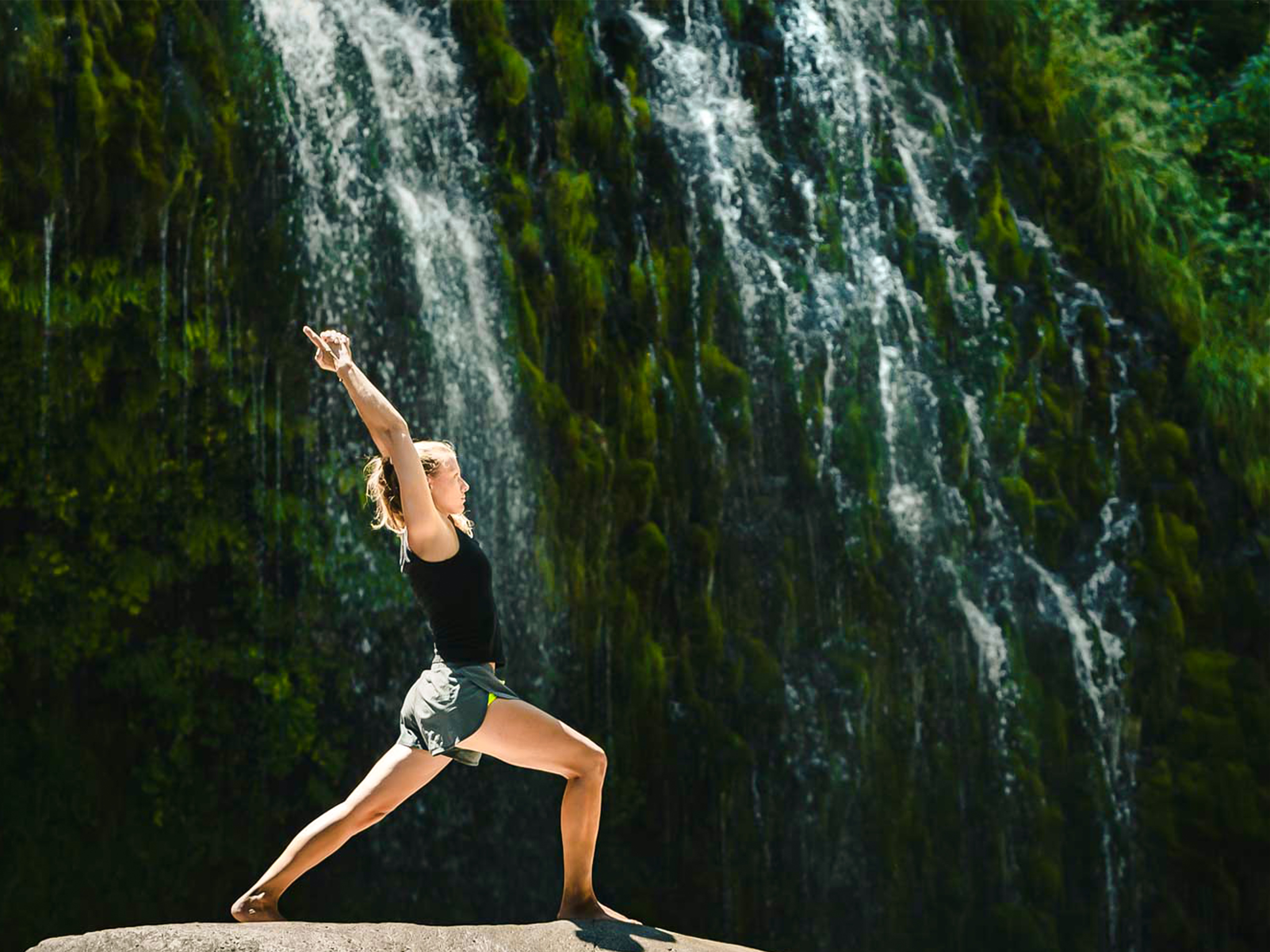 Yoga Under the Waterfall