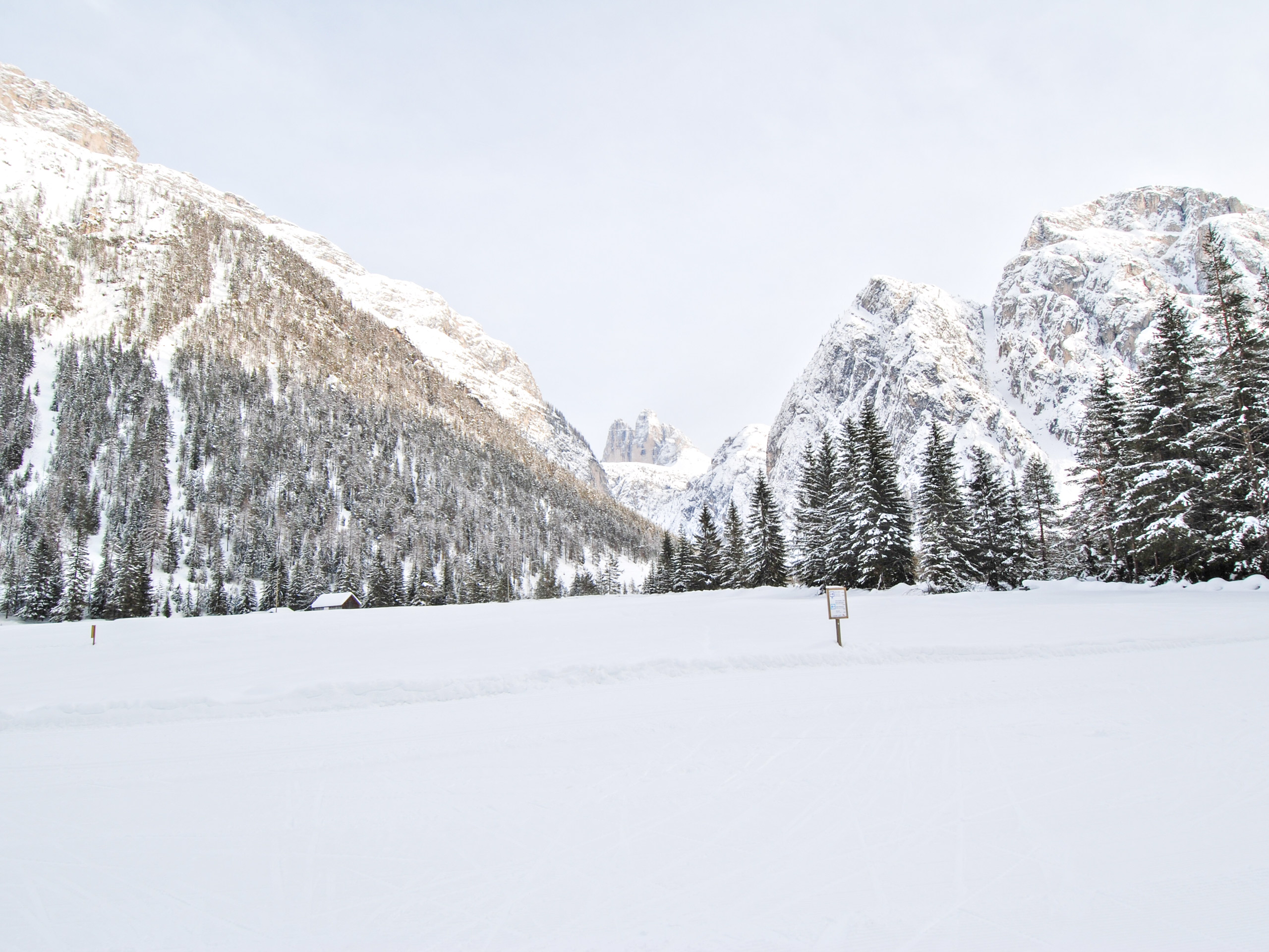 Drei Zinnen Blick Winter View