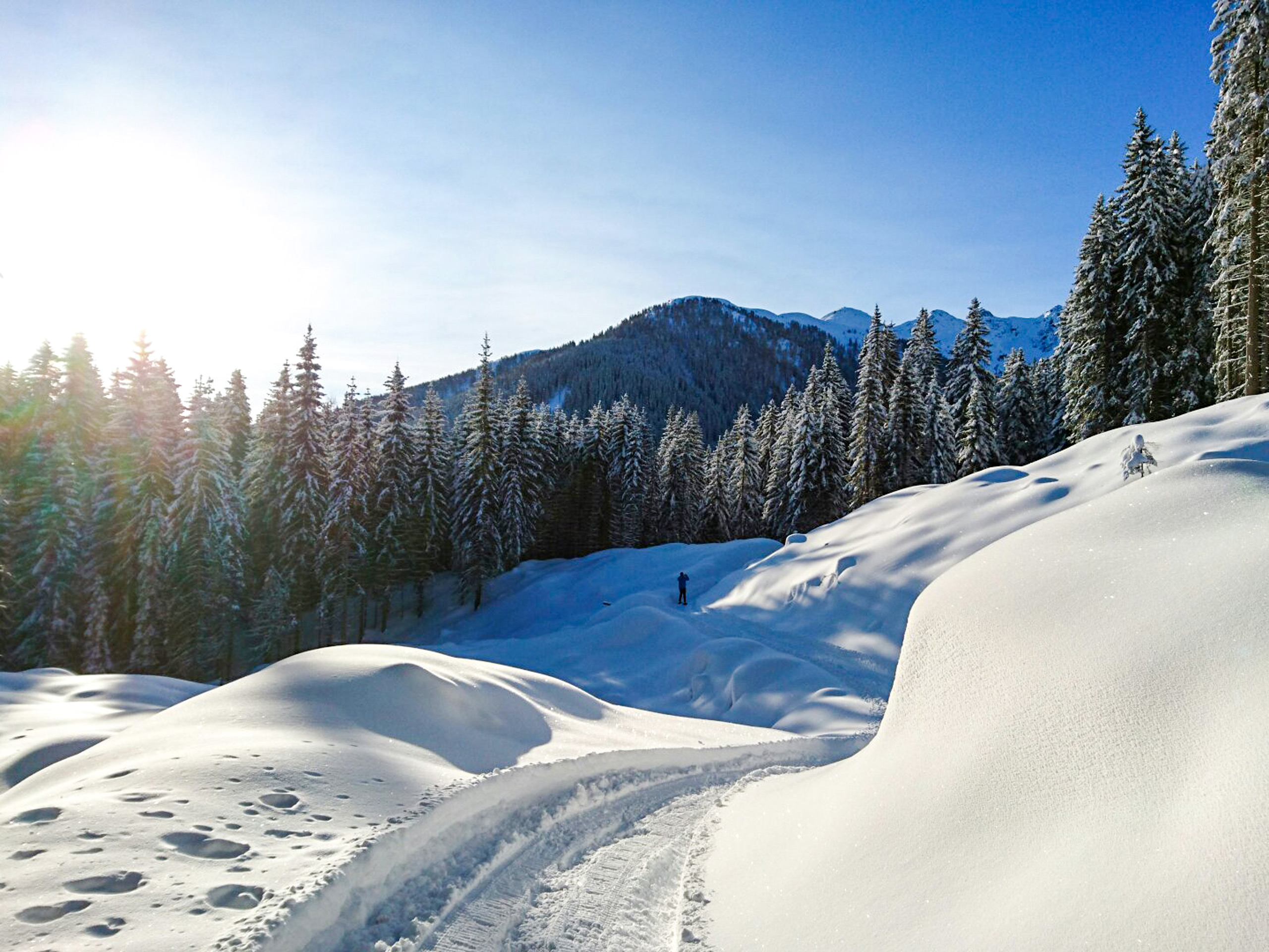 Hiking in winter