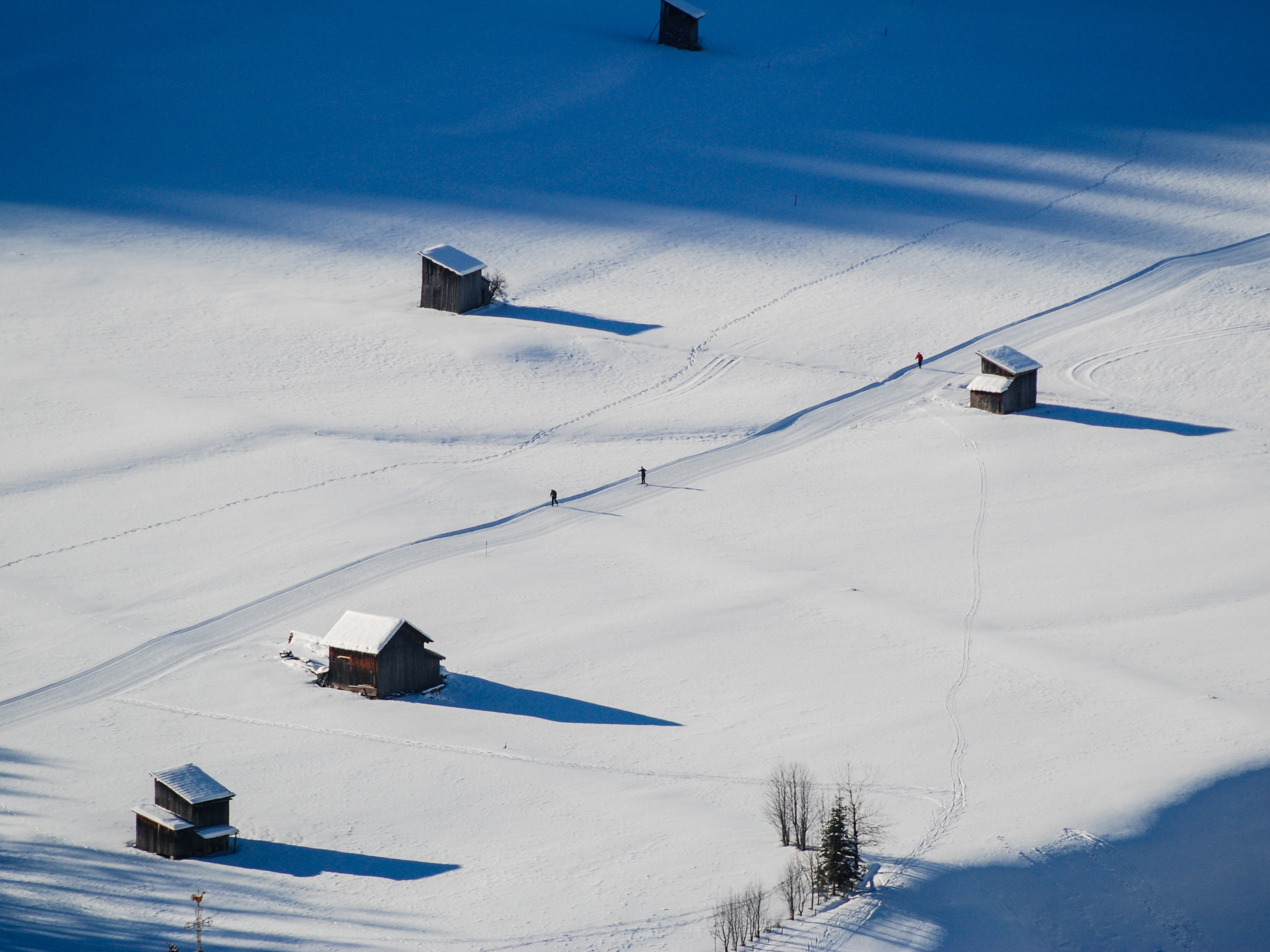 Snowy ski field in Italy