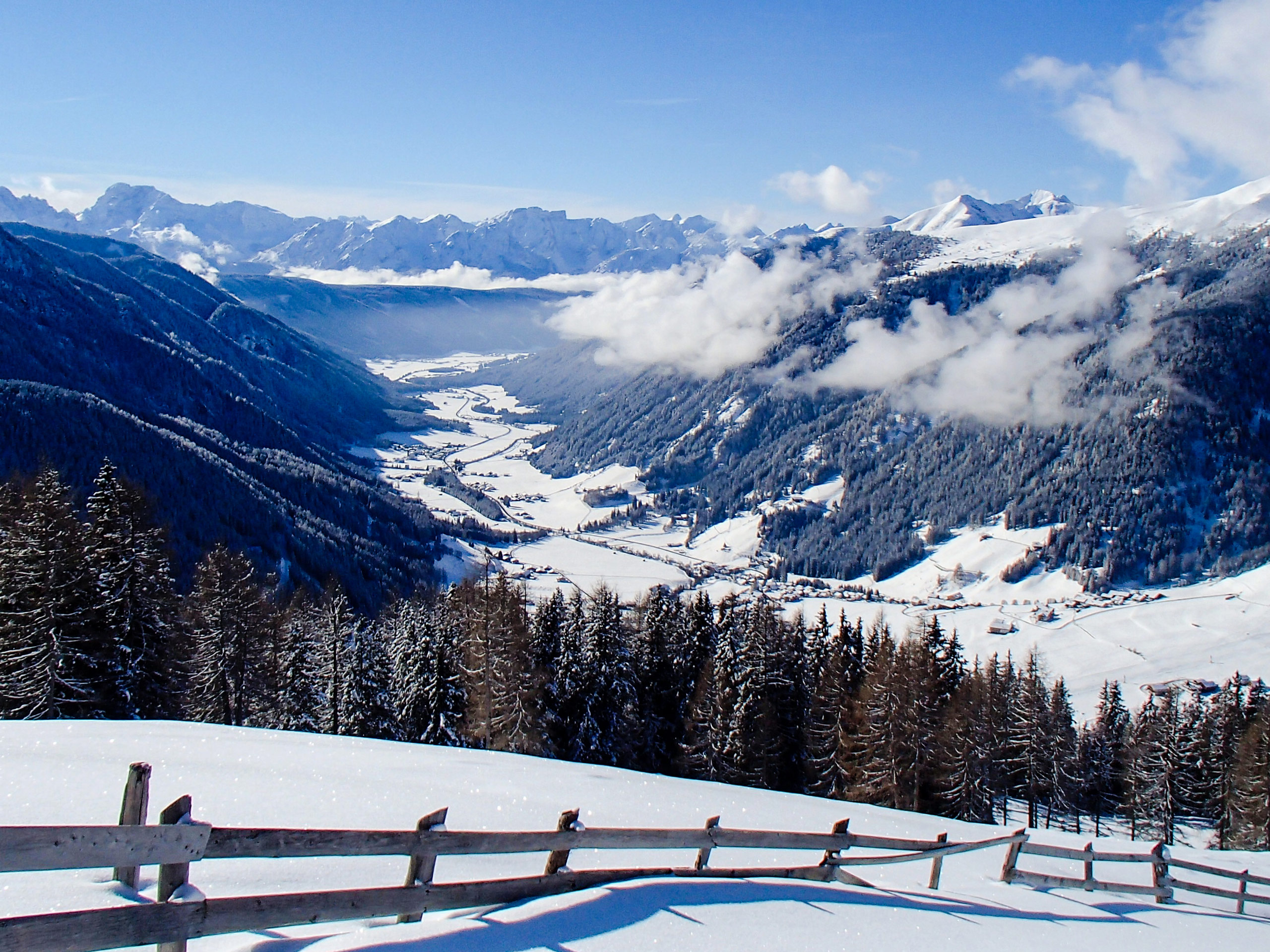 Ski slope landscape