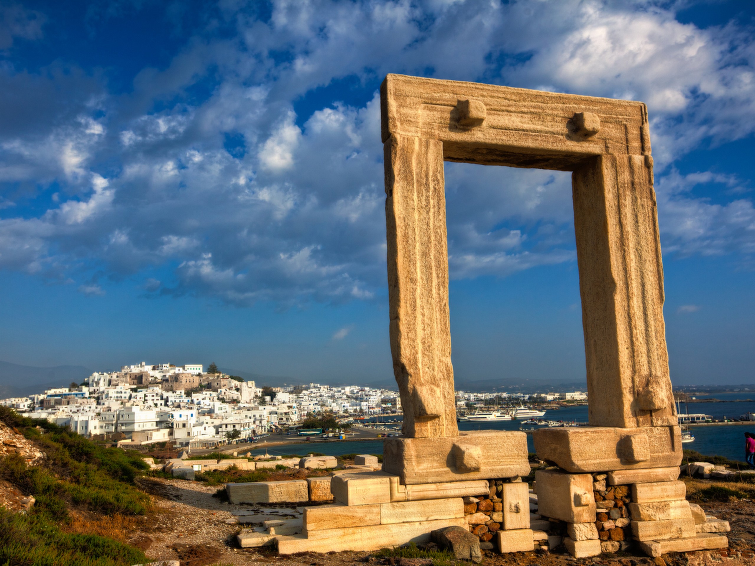 Rock formations seen on Multisport tour in Cyclades Islands