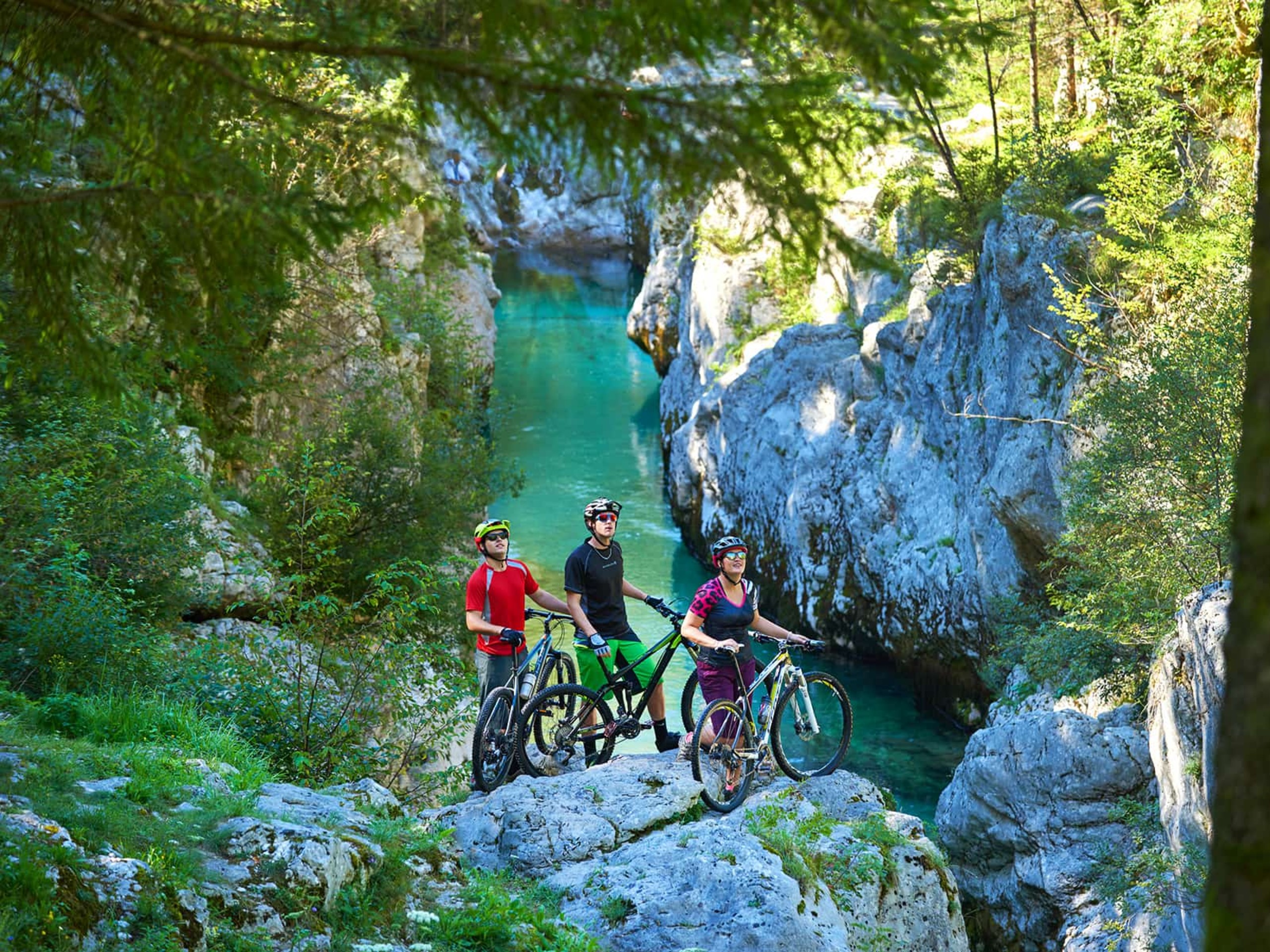 Three bikers in Slovenia