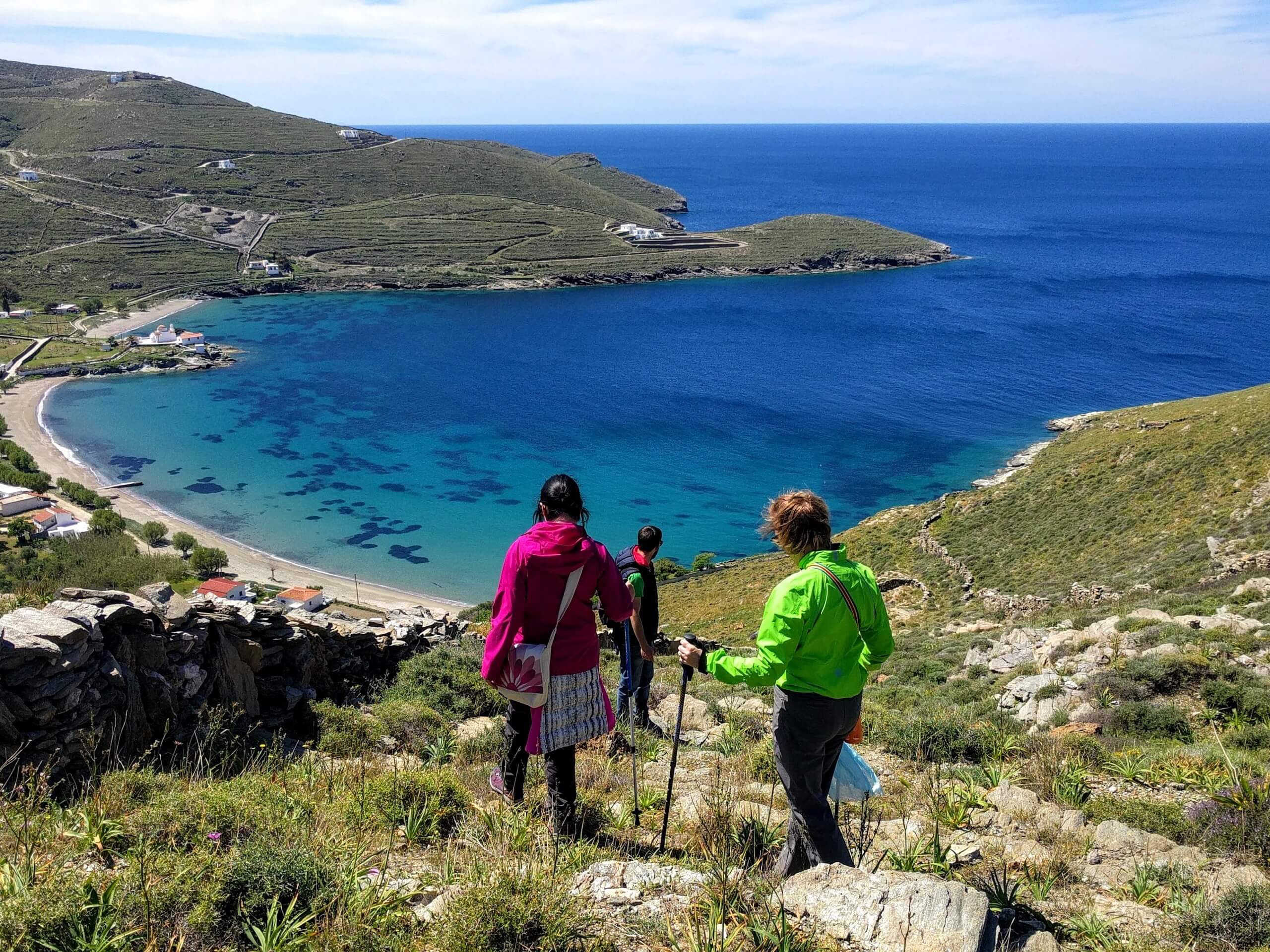 Descending to the bay in Kythnos Island