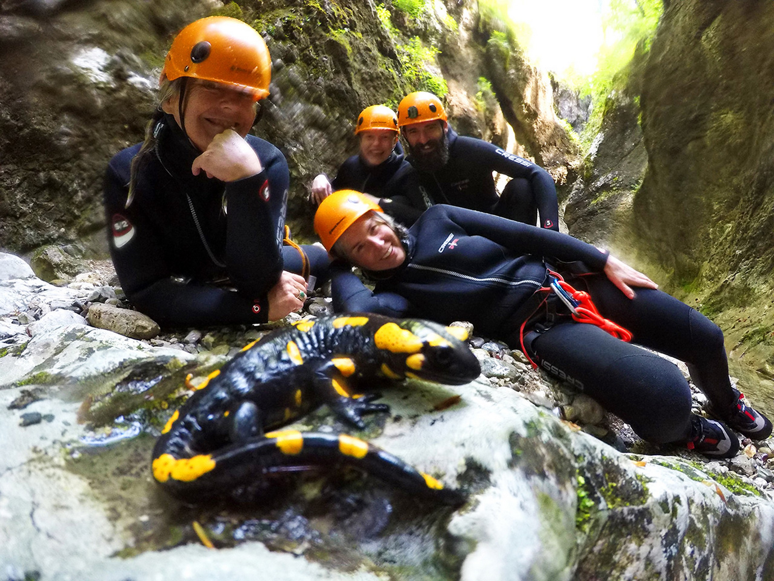 Canyoning with family in Slovenia
