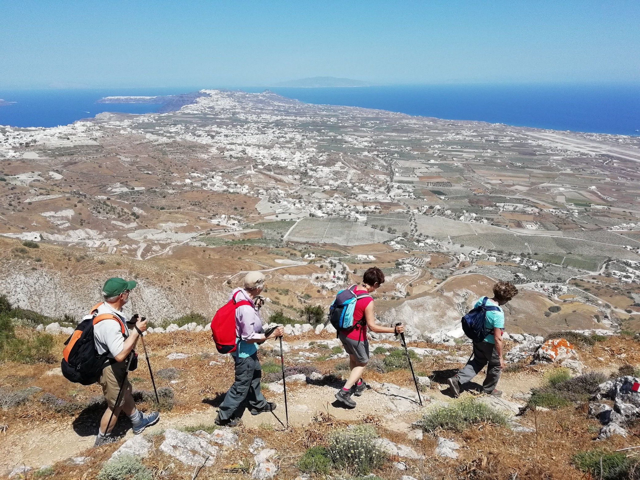 Group of hikers on Multisport tour in Cyclades Islands