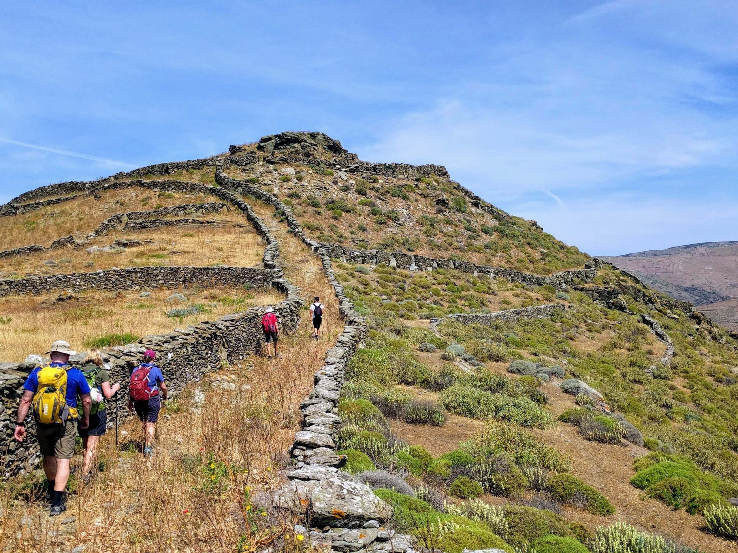 Exploring the ancient site in Kythnos Island in Greece