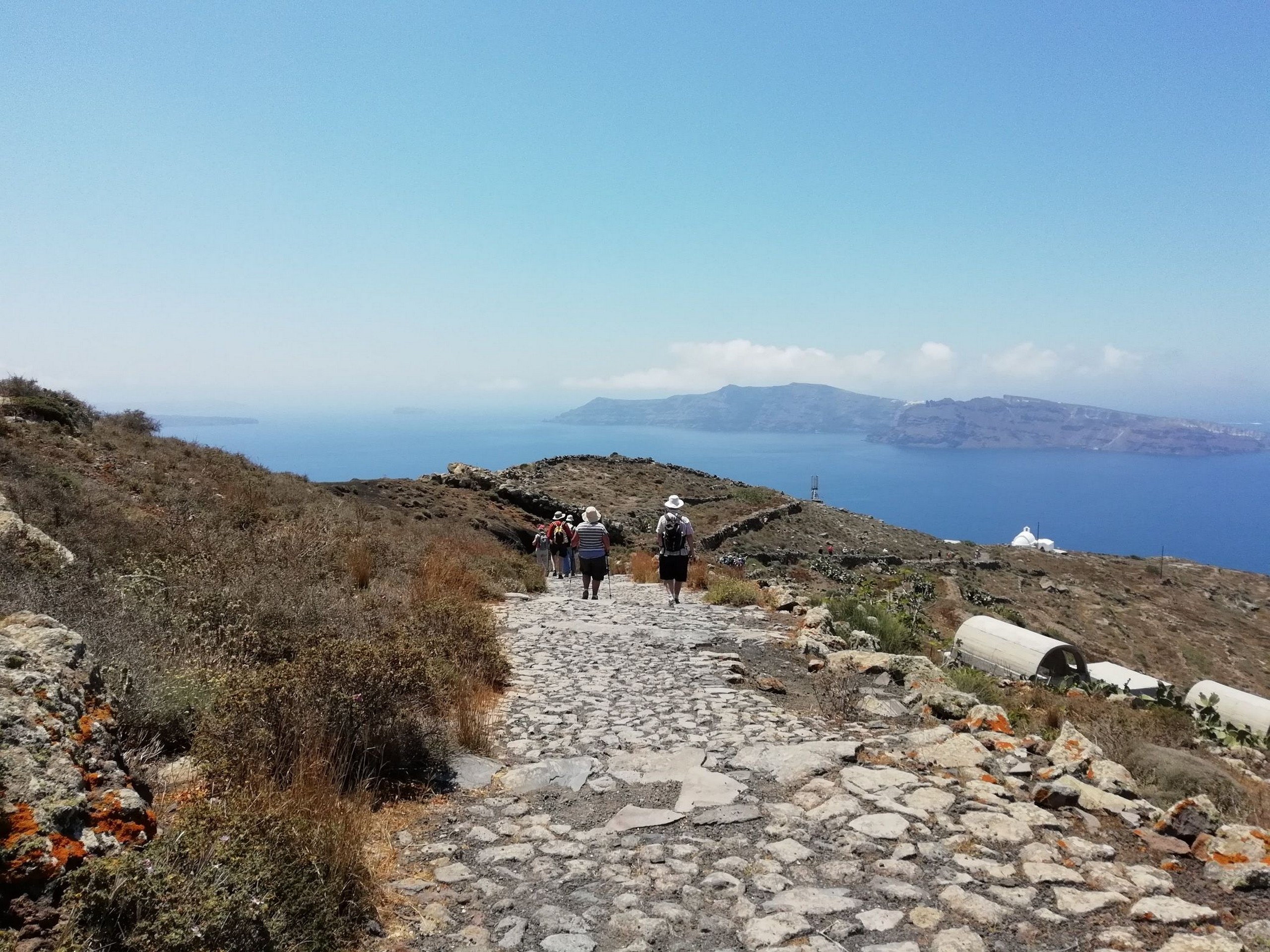Rocky hiking path in Cyclades