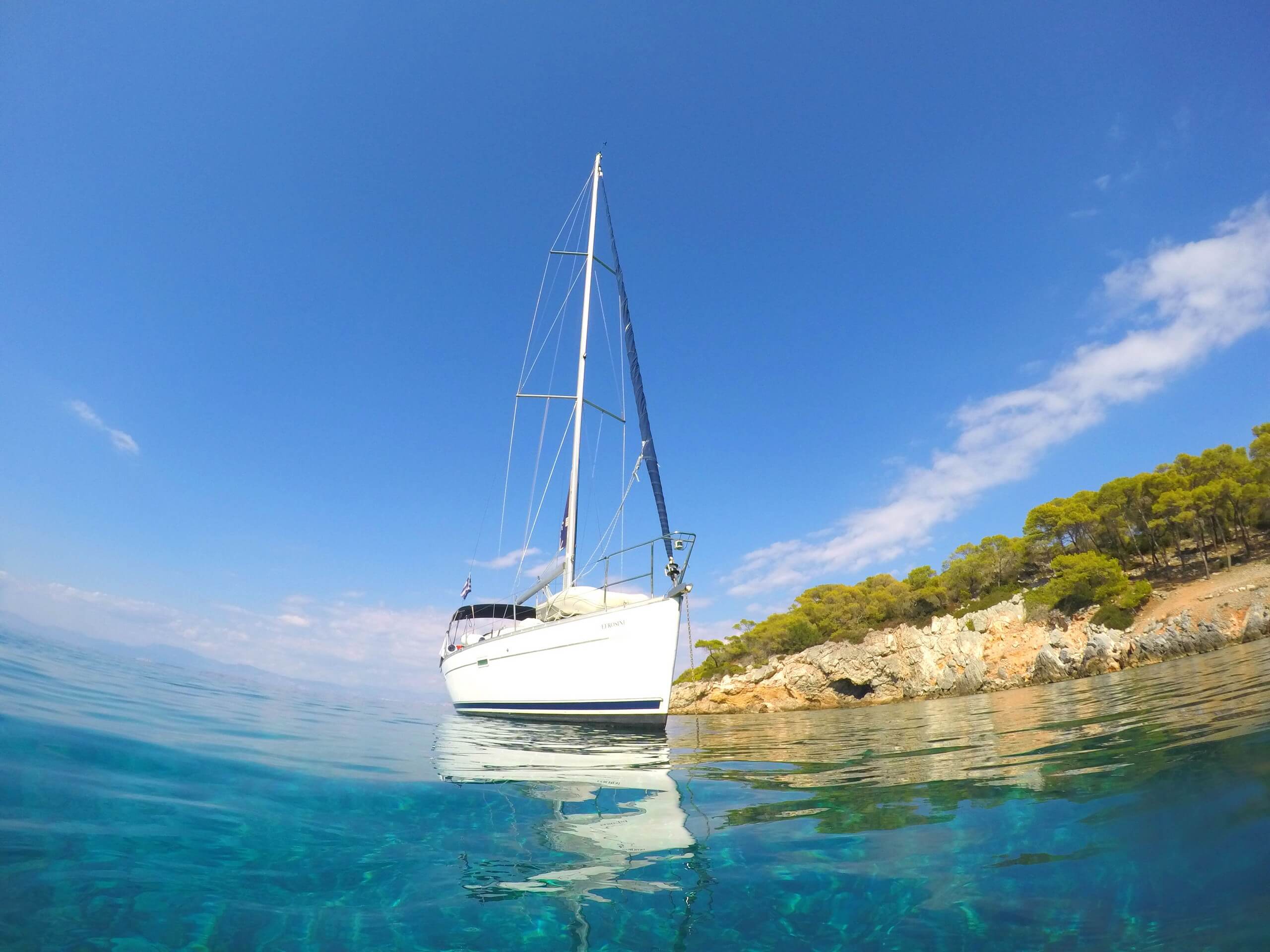 Sailing boat in Greece