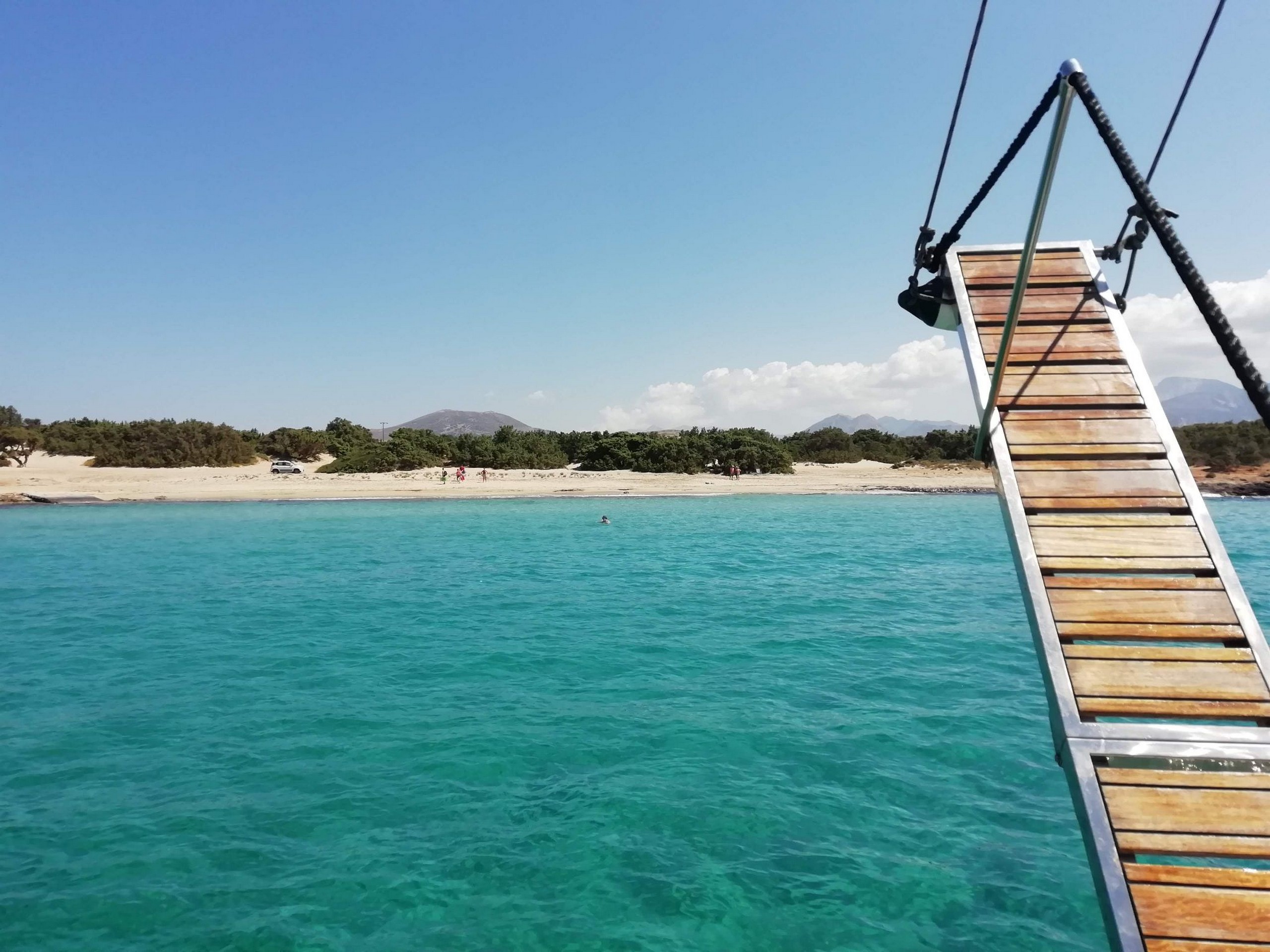 Views from the yacht near Greek shores