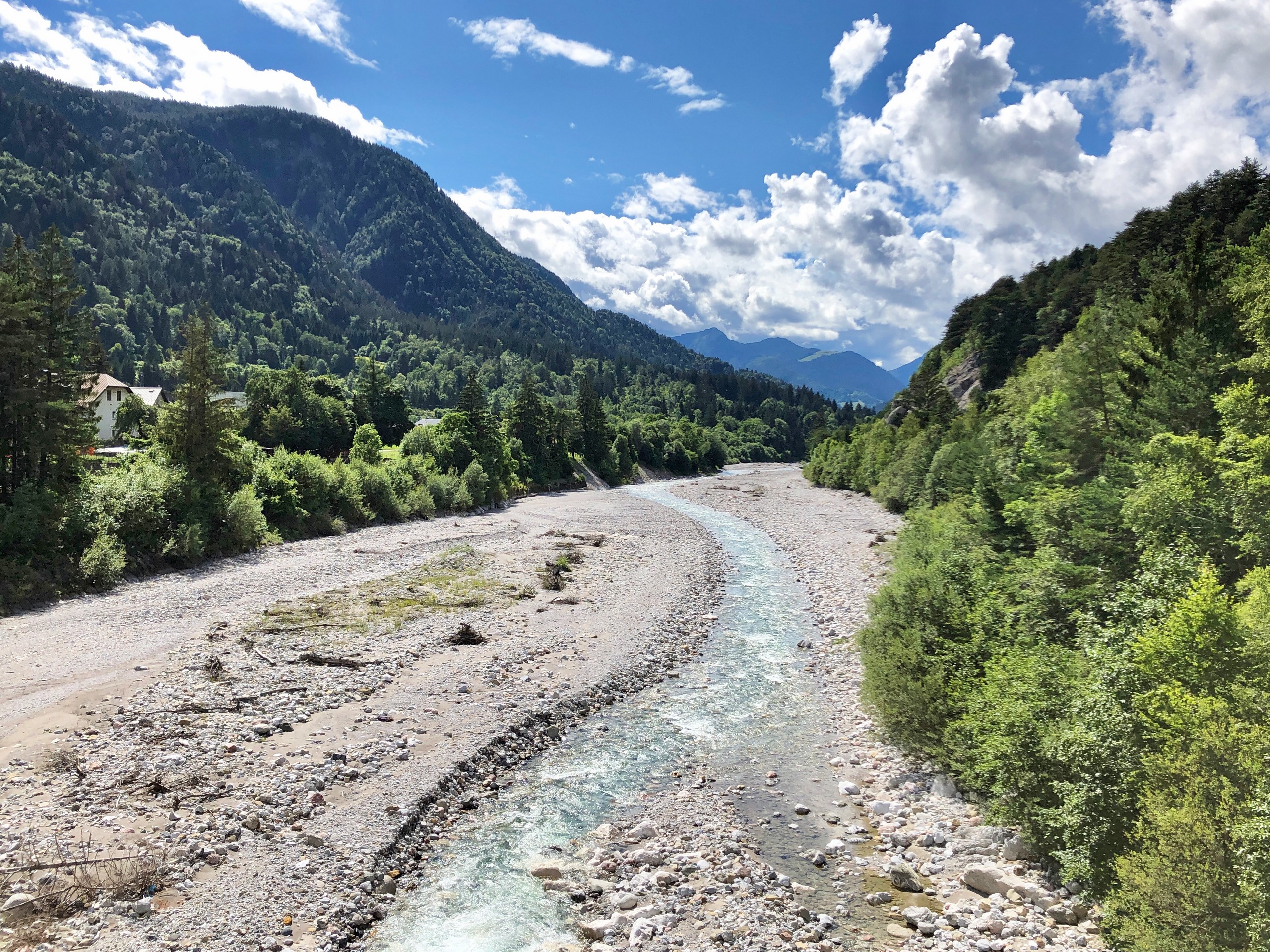 Riverbend seen while biking the Alpe Adria path