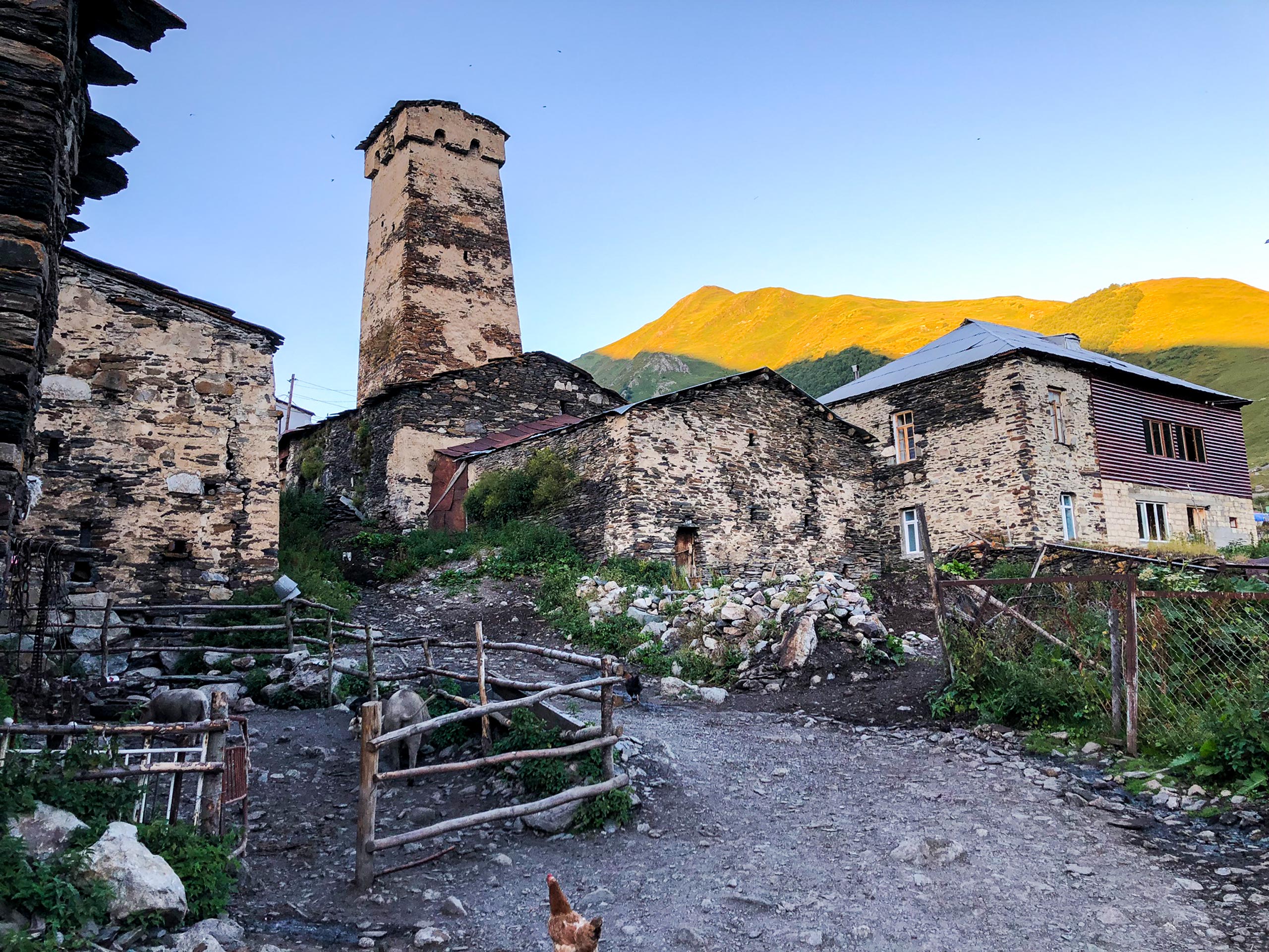 Svaneti old street landscape