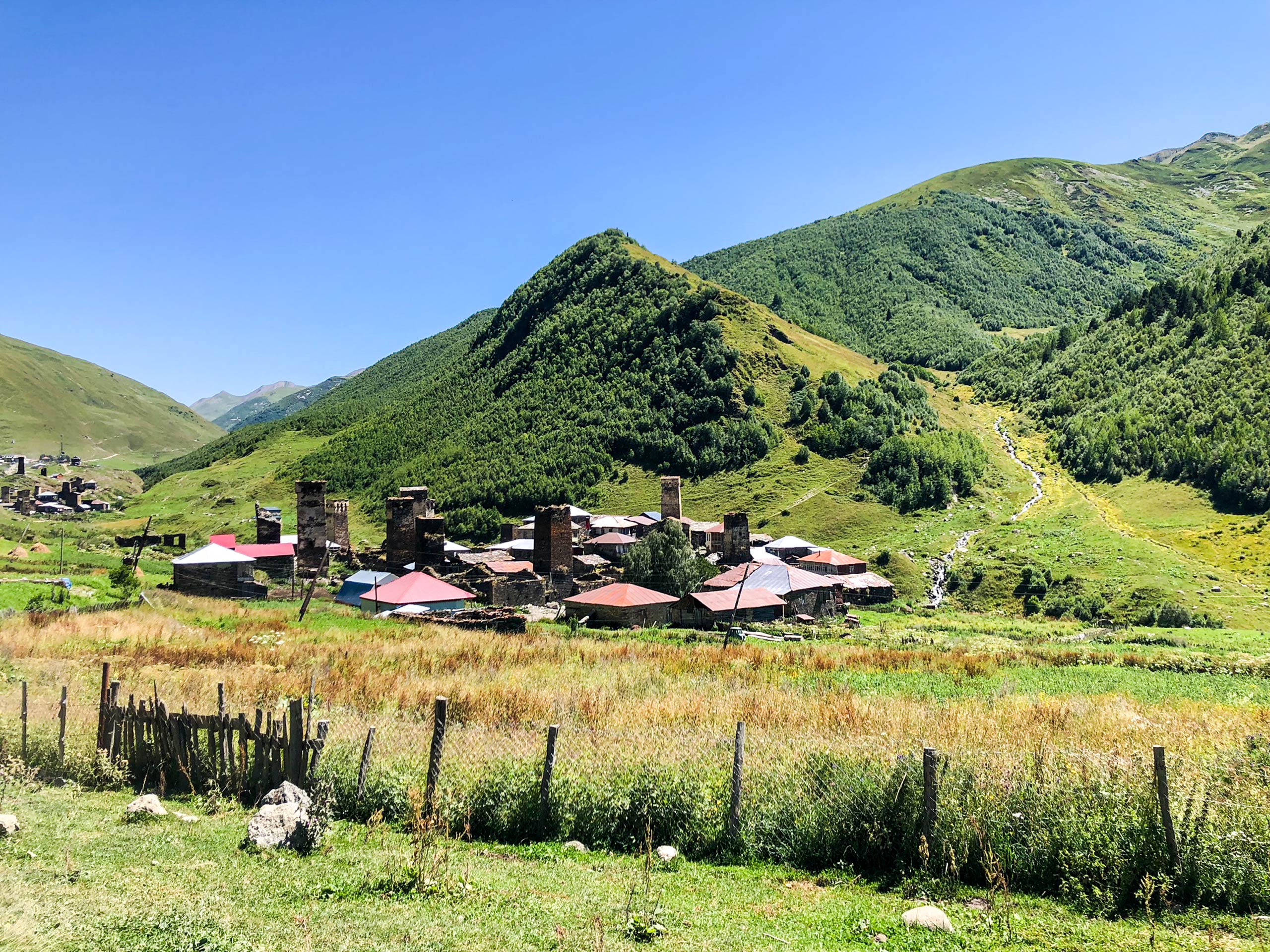 Village near the hill in Georgia