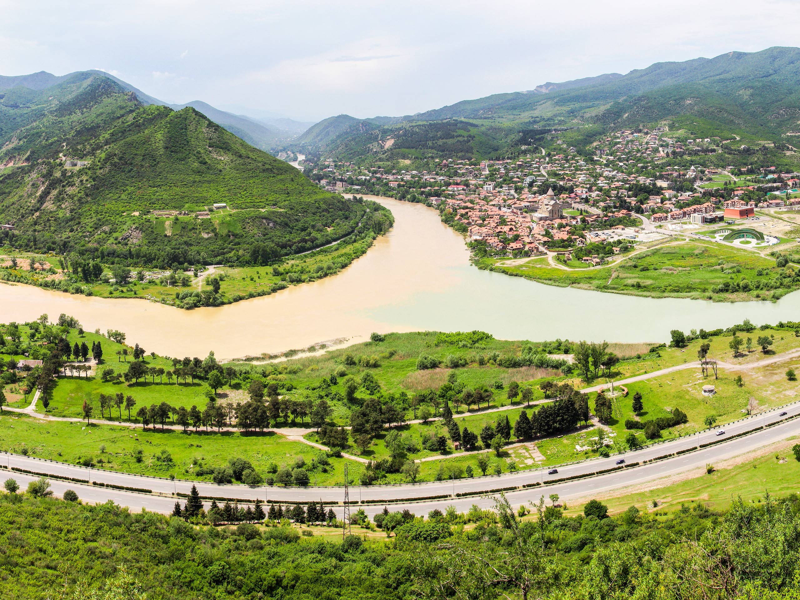 Mtskheta on the confluence of two rivers