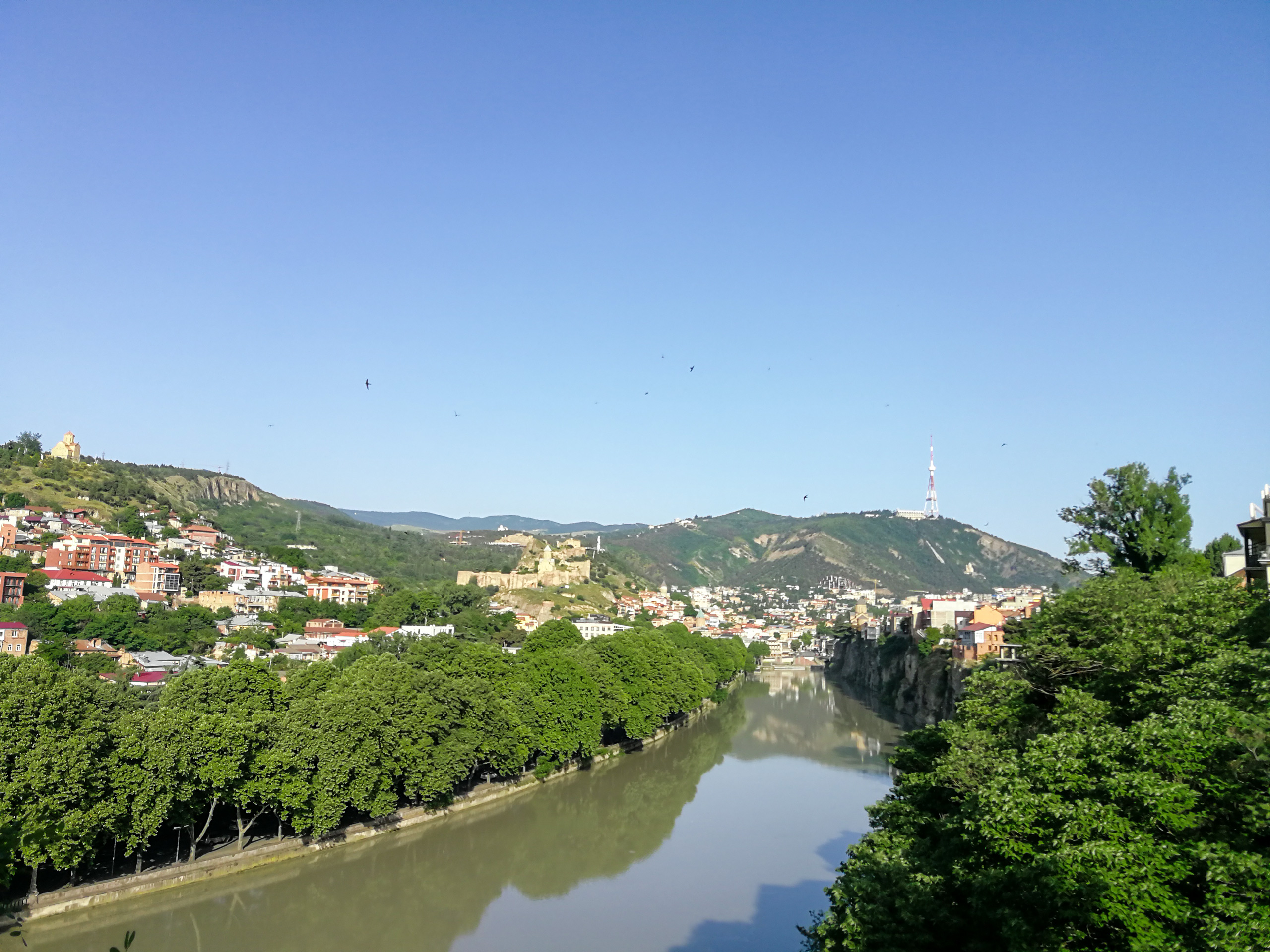 Mtkvari river in Tbilisi