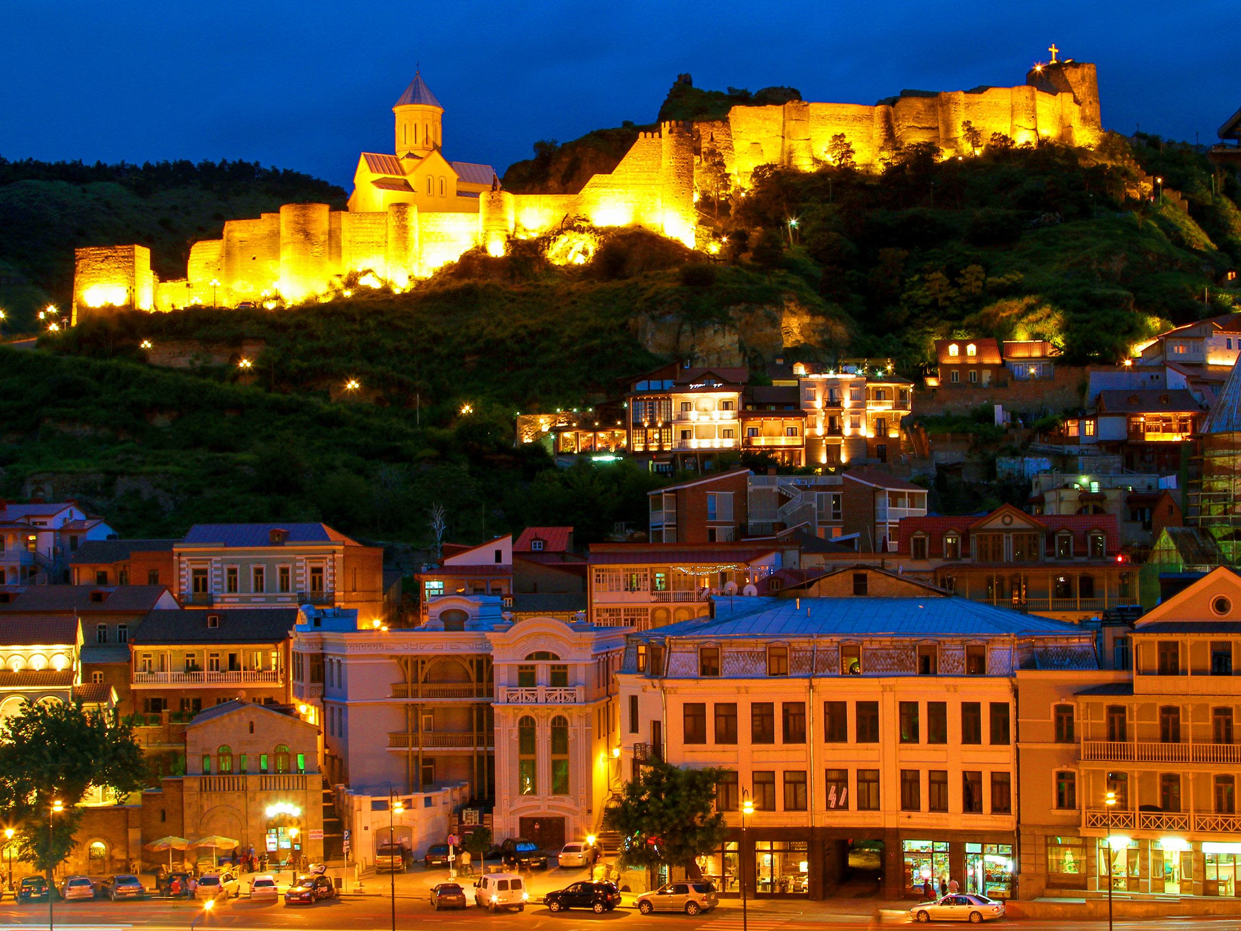 Tbilisi night landscape