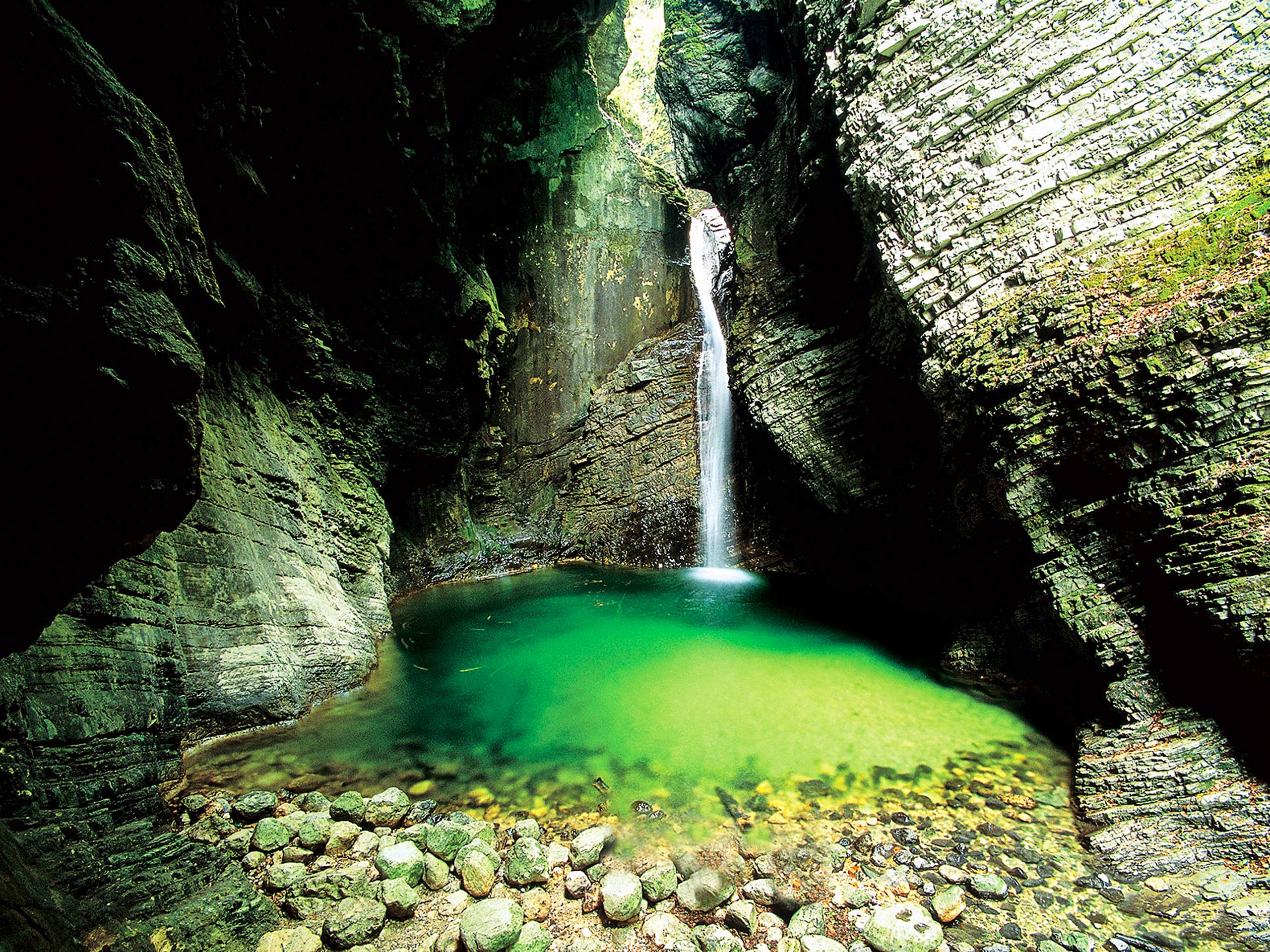 Waterfall in the cave