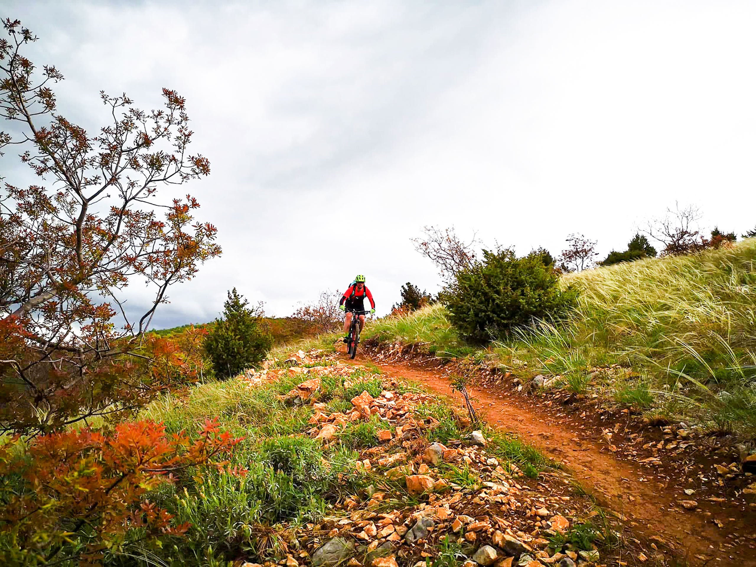 Cycling on the hills in Slovenia