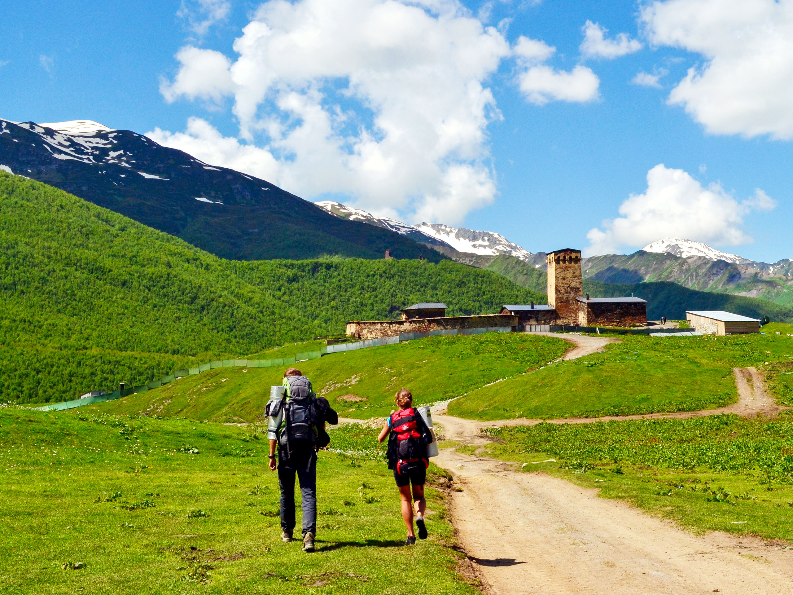 Hiking in Ushguli village