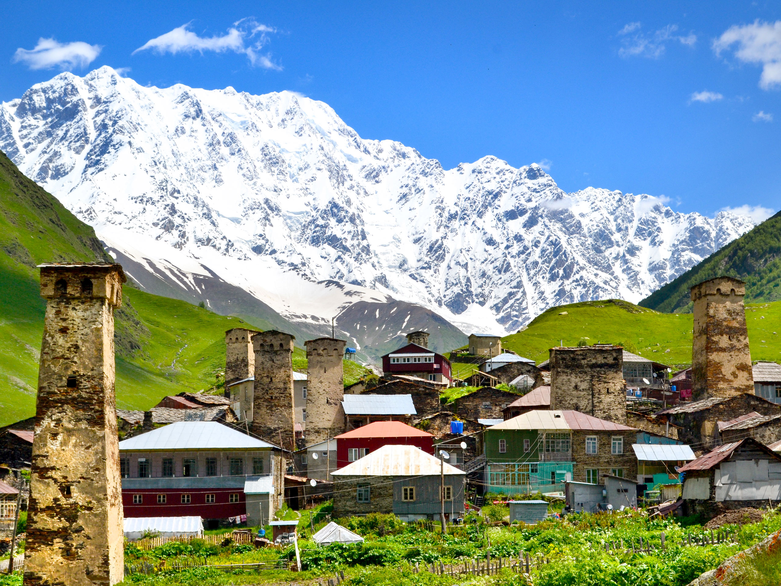 Mountain above Ushguli village view