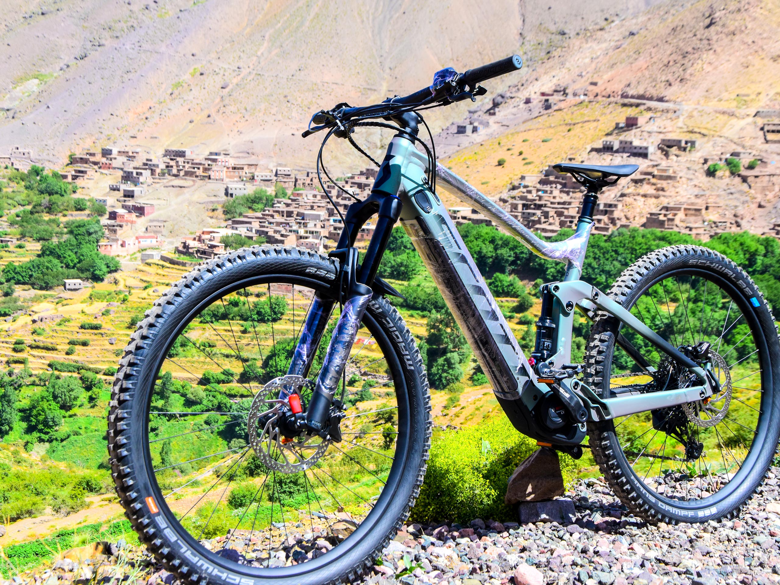 Bike on a rocky road