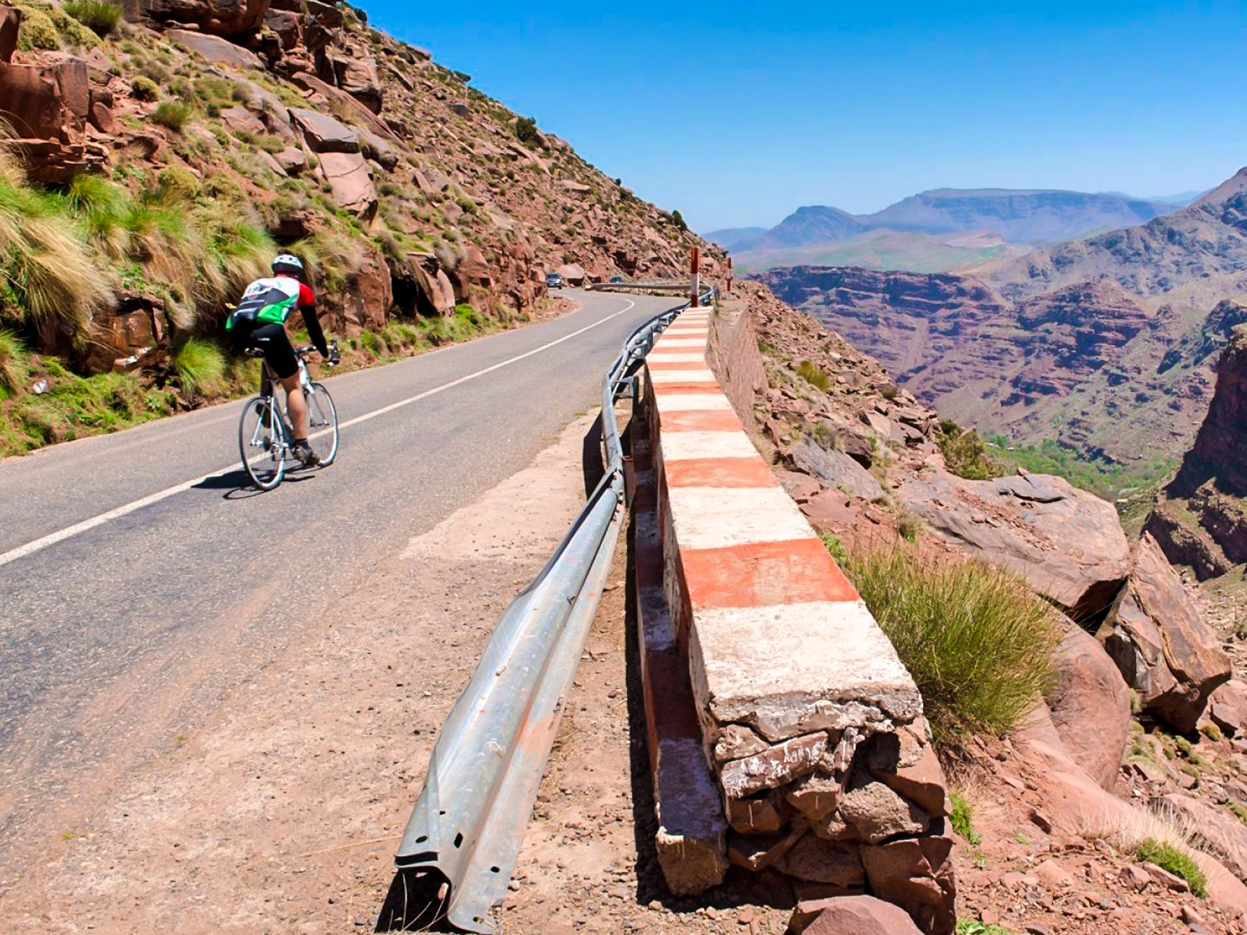 Morocco mountain road biking