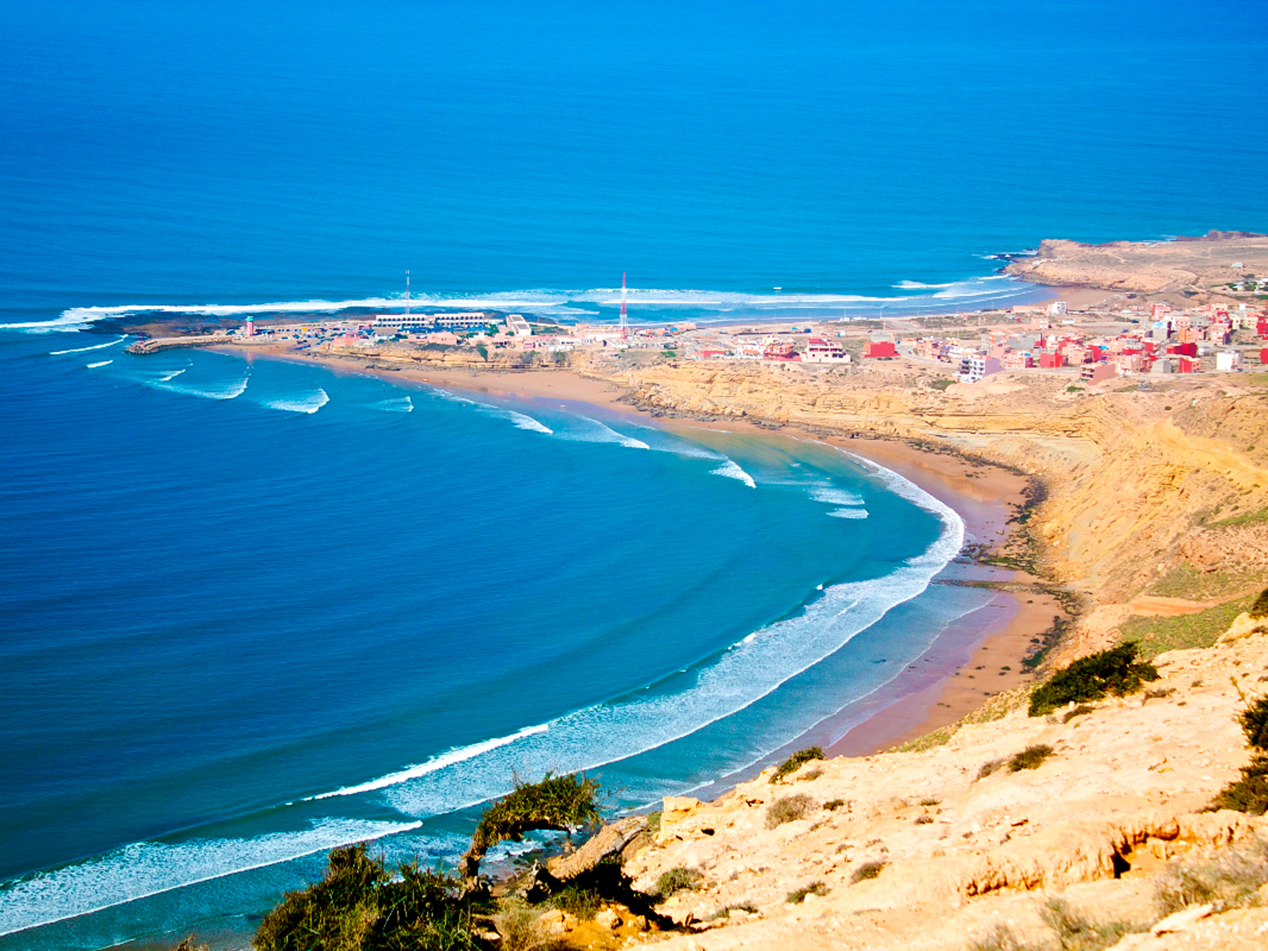 Beautiful Morocco coast air view
