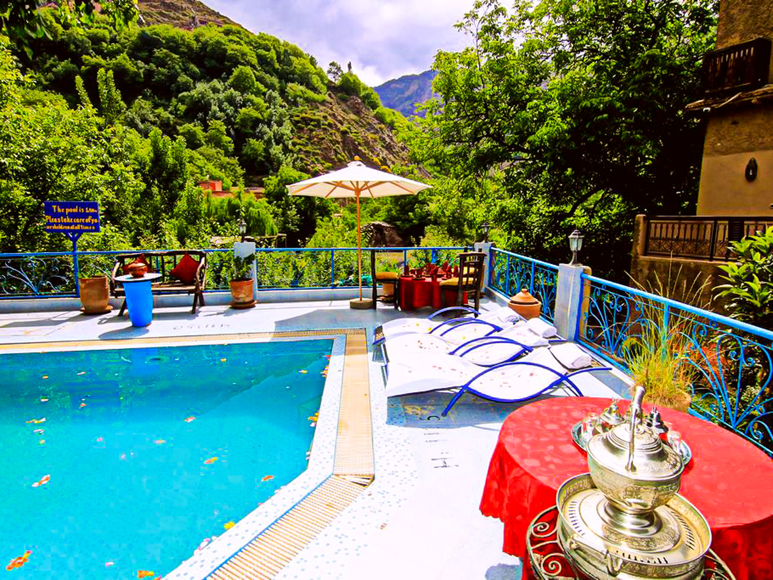 Pool near the hotel in Morocco